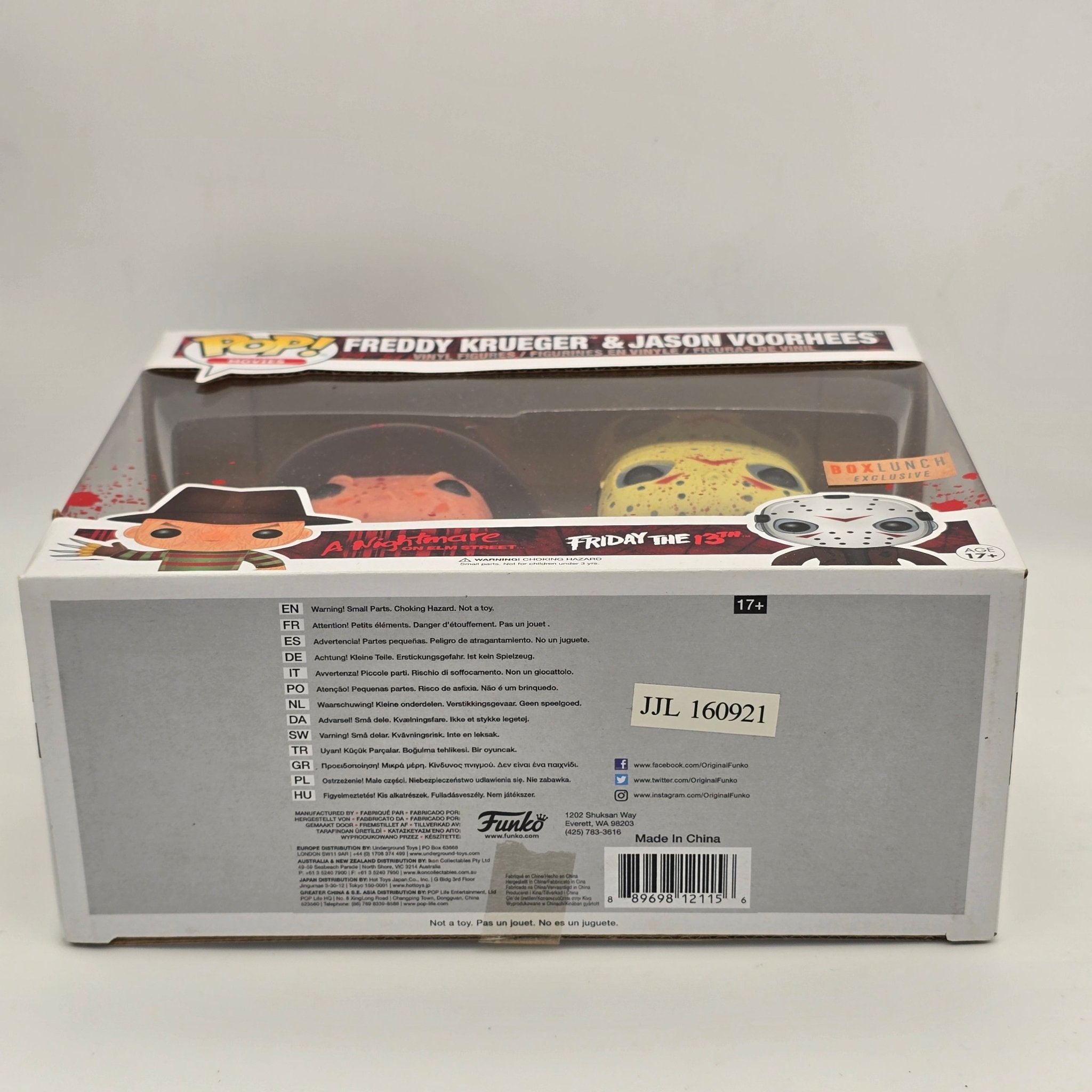 A Nightmare On Elm Street/Friday The 13th - Freddy & Jason - 2 Pack - Box Lunch Exclusive - Movies - Funko Pop!