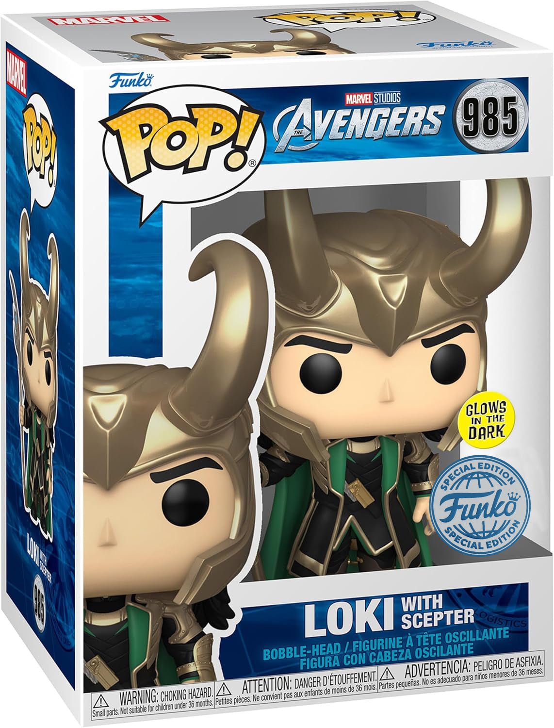Avengers - Loki with Scepter - 985 - Glow Special Edition - Marvel - Funko Pop!