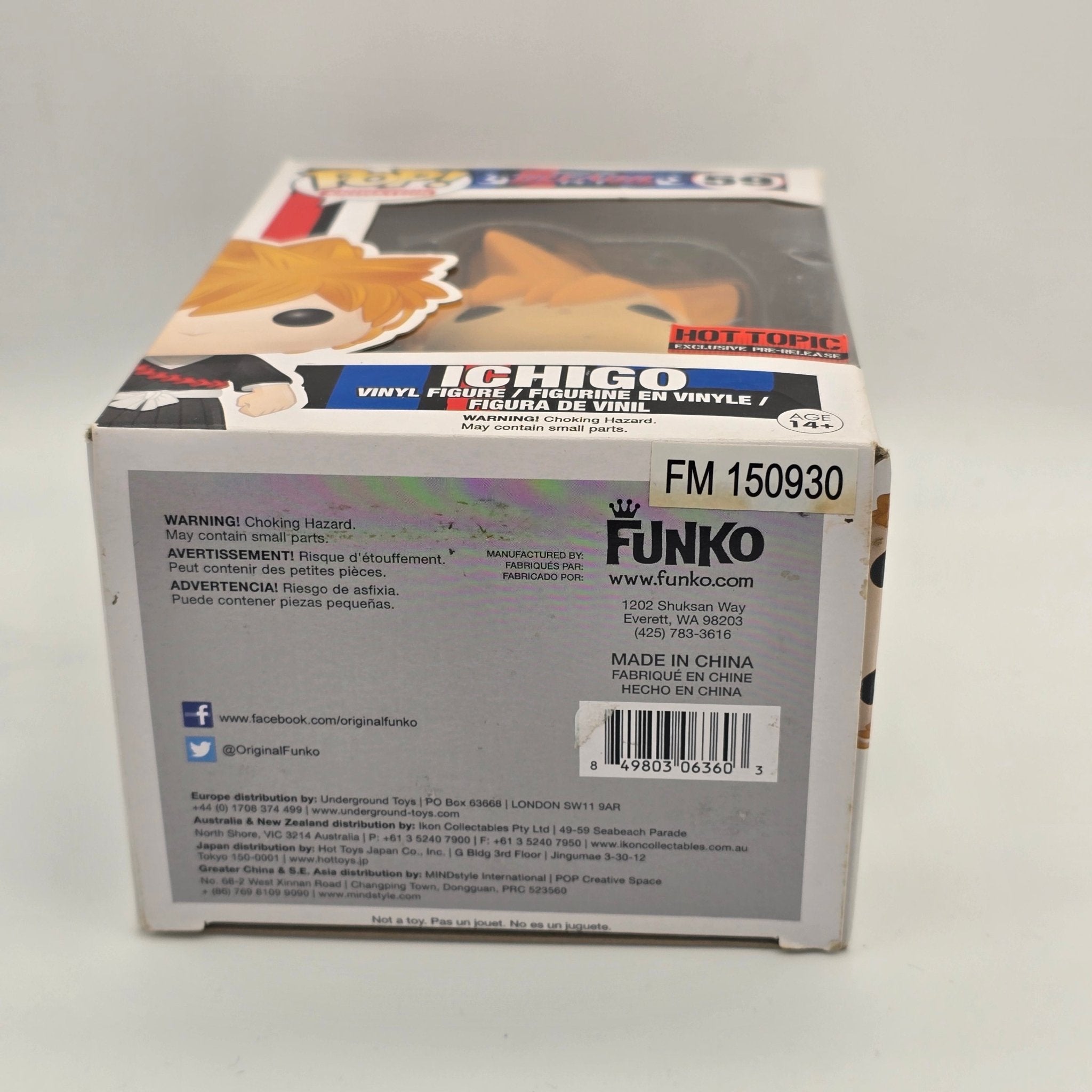 Bleach - Ichigo - #59 - Hot Topic Pre Release - Anime - Funko Pop!