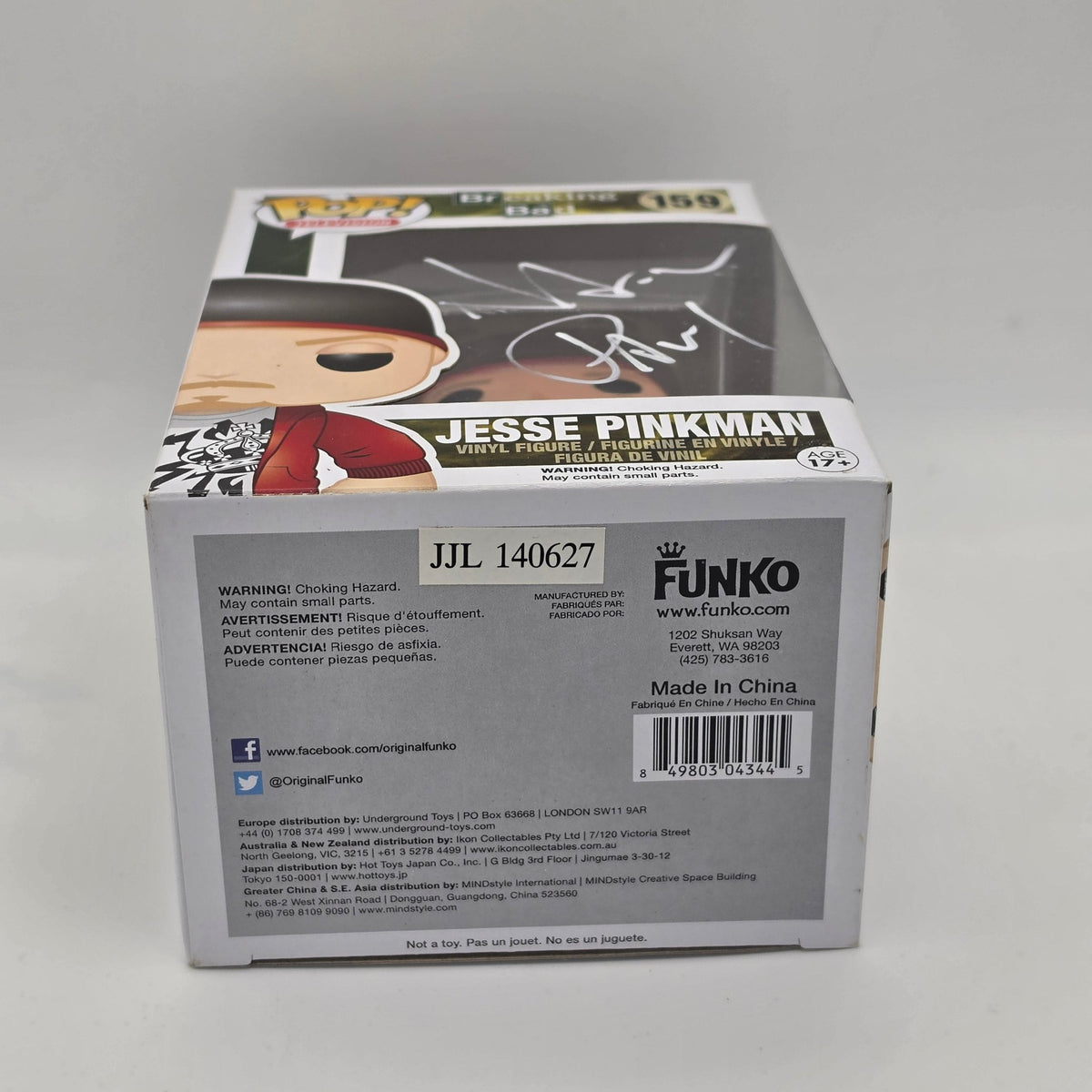 Breaking Bad - Jesse - #159 - Aaron Paul Signed - ACOA Authentication - Funko Pop!
