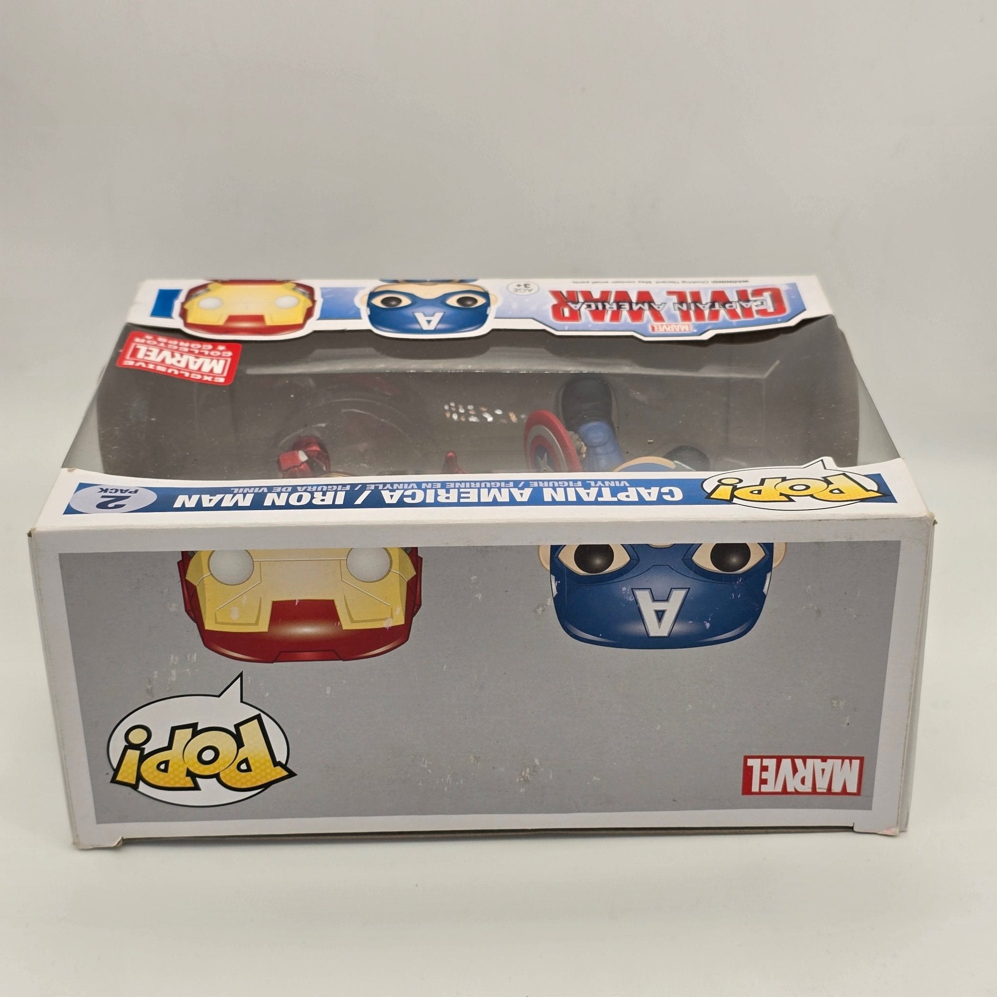 Captain America Civil War - Cap & Iron Man - 2 Pack - Collector Corps Excusive - Marvel - Funko Pop!