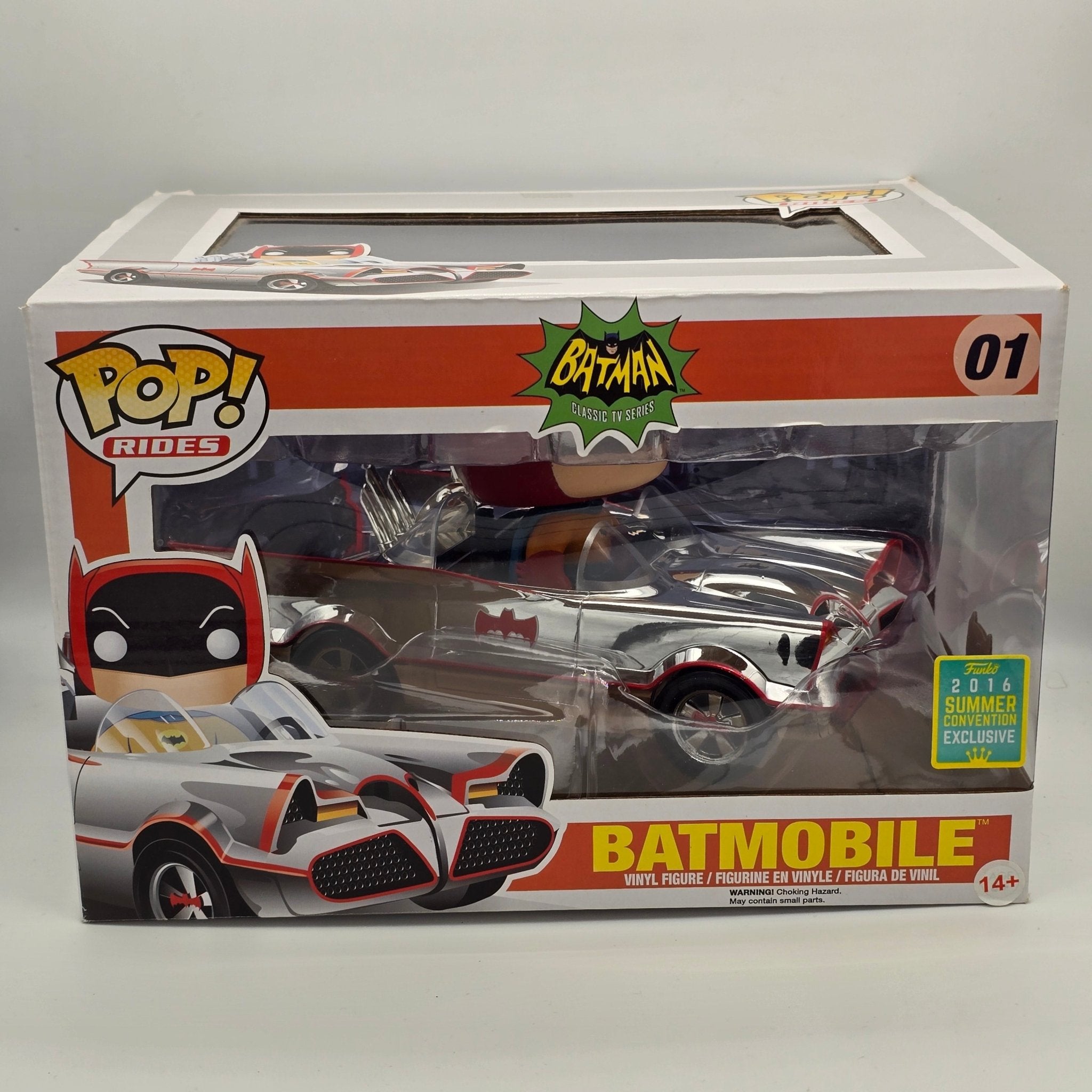 Batman Batmobile #01 2016 Con Exclusive Chrome Rides Pop!