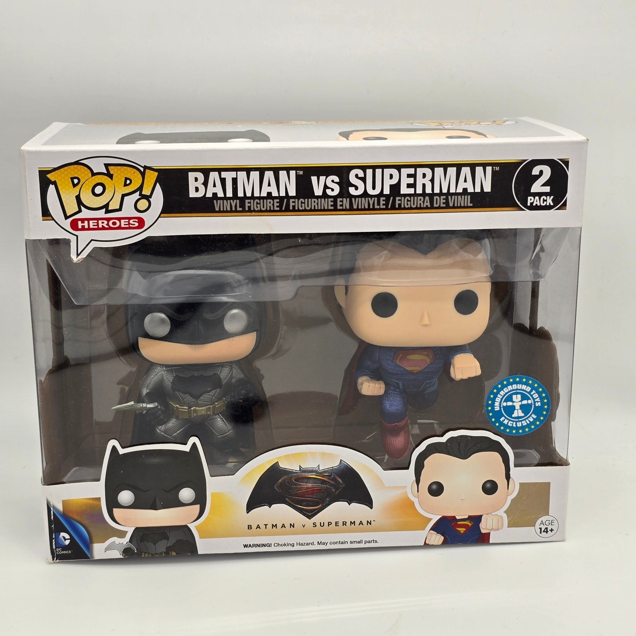 DC - Batman Vs Superman - 2 Pack - Underground Toys Exclusive - Funko Pop!
