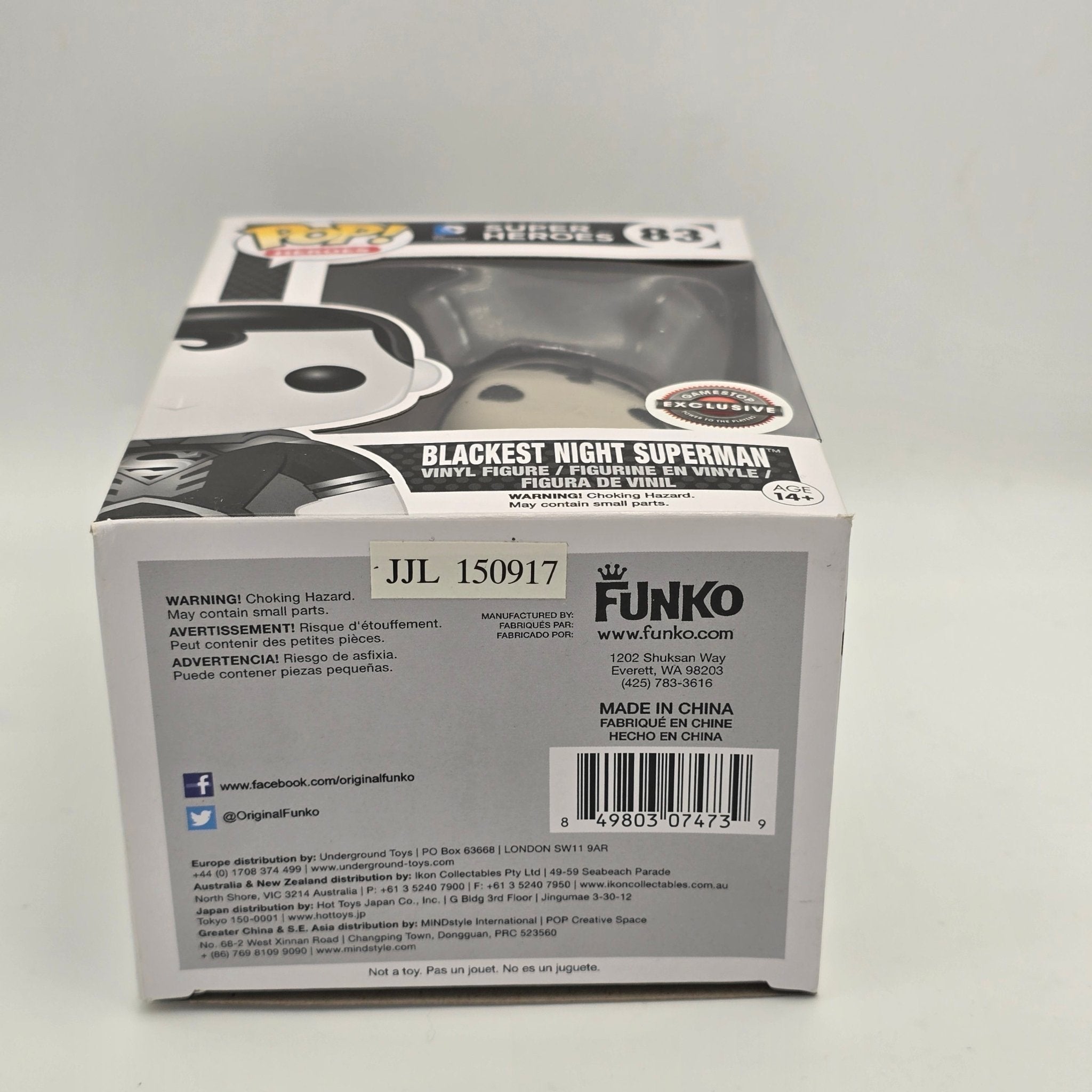 DC - Blackest Night Superman - 83 - Gamestop Exclusive - Funko Pop!