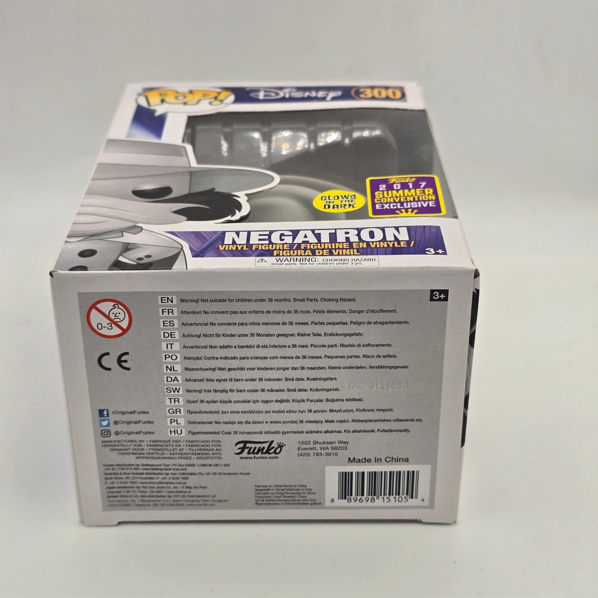 Disney - Negatron Glow In The Dark - 300 - 2017 Convention Exclusive - Funko Pop!