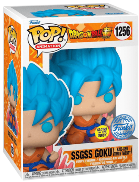 Dragon Ball Super - SSGS Goku (Kaio - ken X20) - #1256 - GITD Special Edition - Anime - Funko Pop!