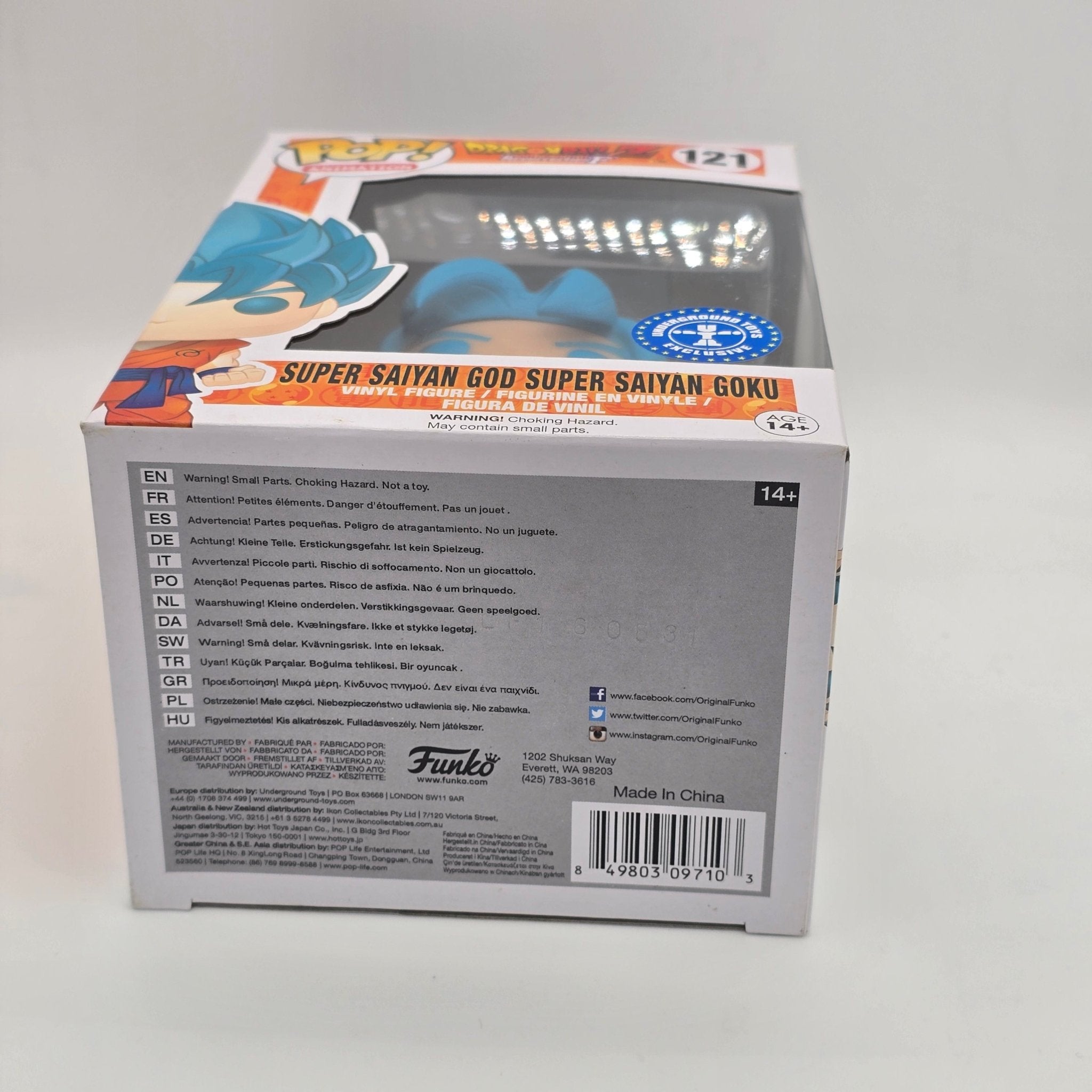 Dragon Ball Z - Super Saiyan God Super Saiyan Goku - 121 - Underground Toys Exclusive - Anime - Funko Pop!