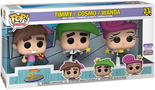 Fairly Odd Parents - Timmy Wanda Cosmo - 2023 Convention Exclusive - Television - 3 Pack - Funko Pop!