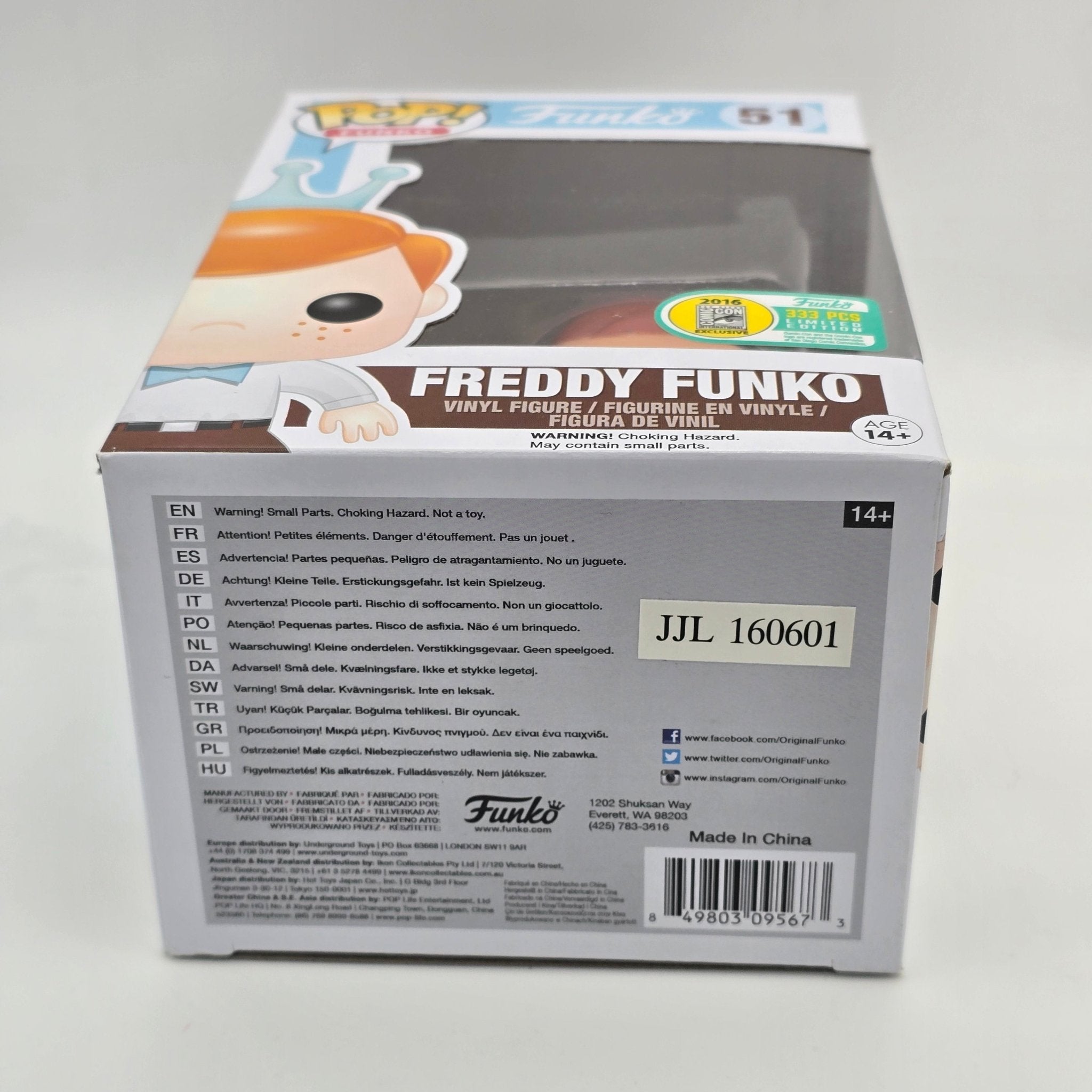 Freddy Funko - Freddy as Fred Flintstone - 51 - 2016 San Diego Comic Con Exclusive 333 PCS - Funko Pop!
