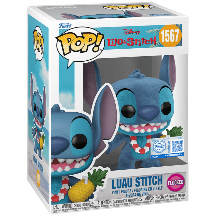 Lilo & Stitch - Luau Stitch - 1567 - Flocked Special Edition - Disney - Funko Pop!