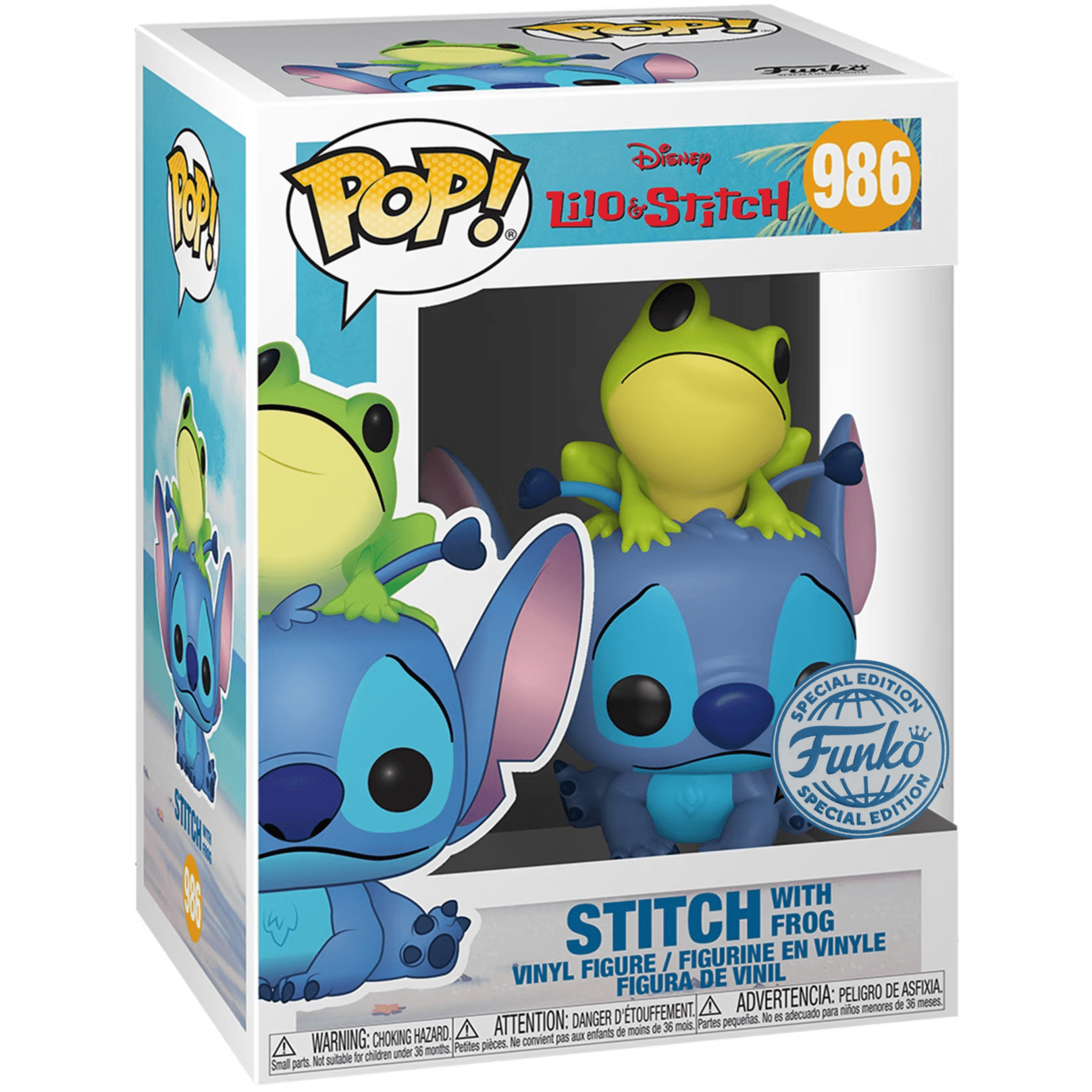Lilo & Stitch - Stitch With Frog - #986 - Special Edition - Disney - Funko Pop!