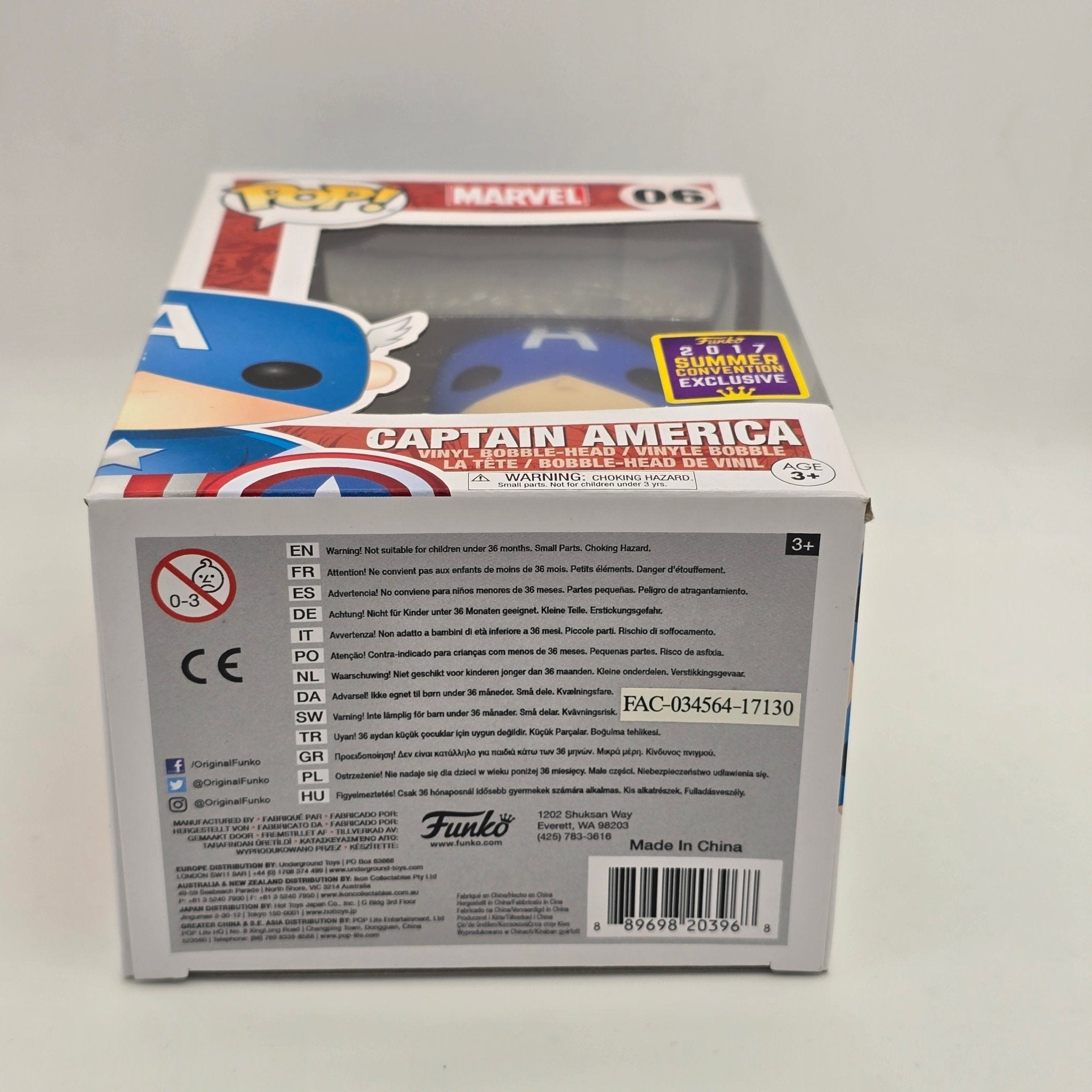 Marvel - Captain America - 06 - 2017 Convention Exclusive - Funko Pop!