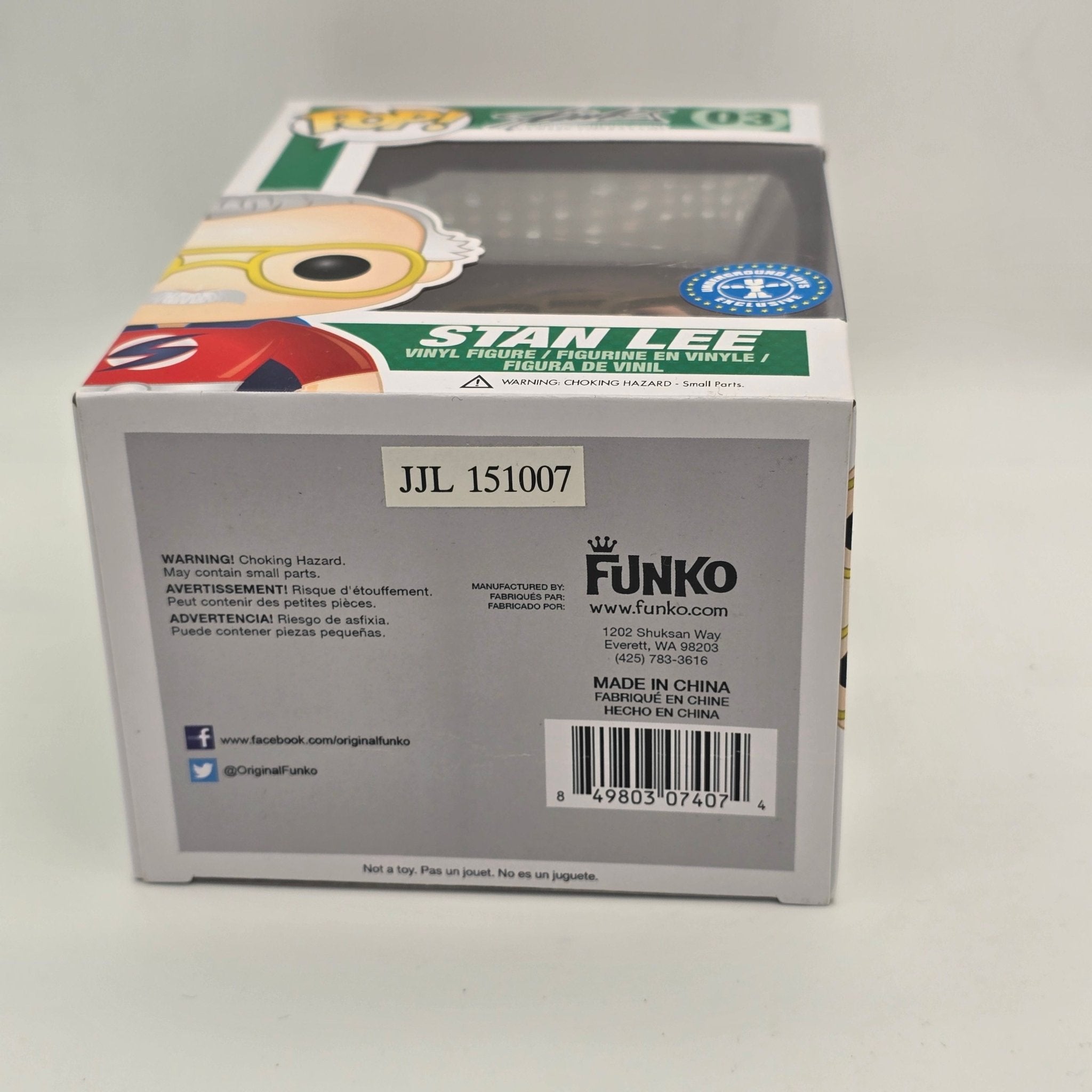 Marvel - Stan Lee (Superhero) - 03 - Underground Toys Exclusive - Funko Pop!