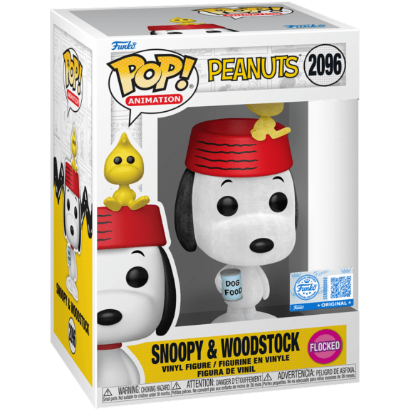 Peanuts - Snoopy With Woodstock - 2096 - Flocked Special Edition - Animation - Funko Pop!