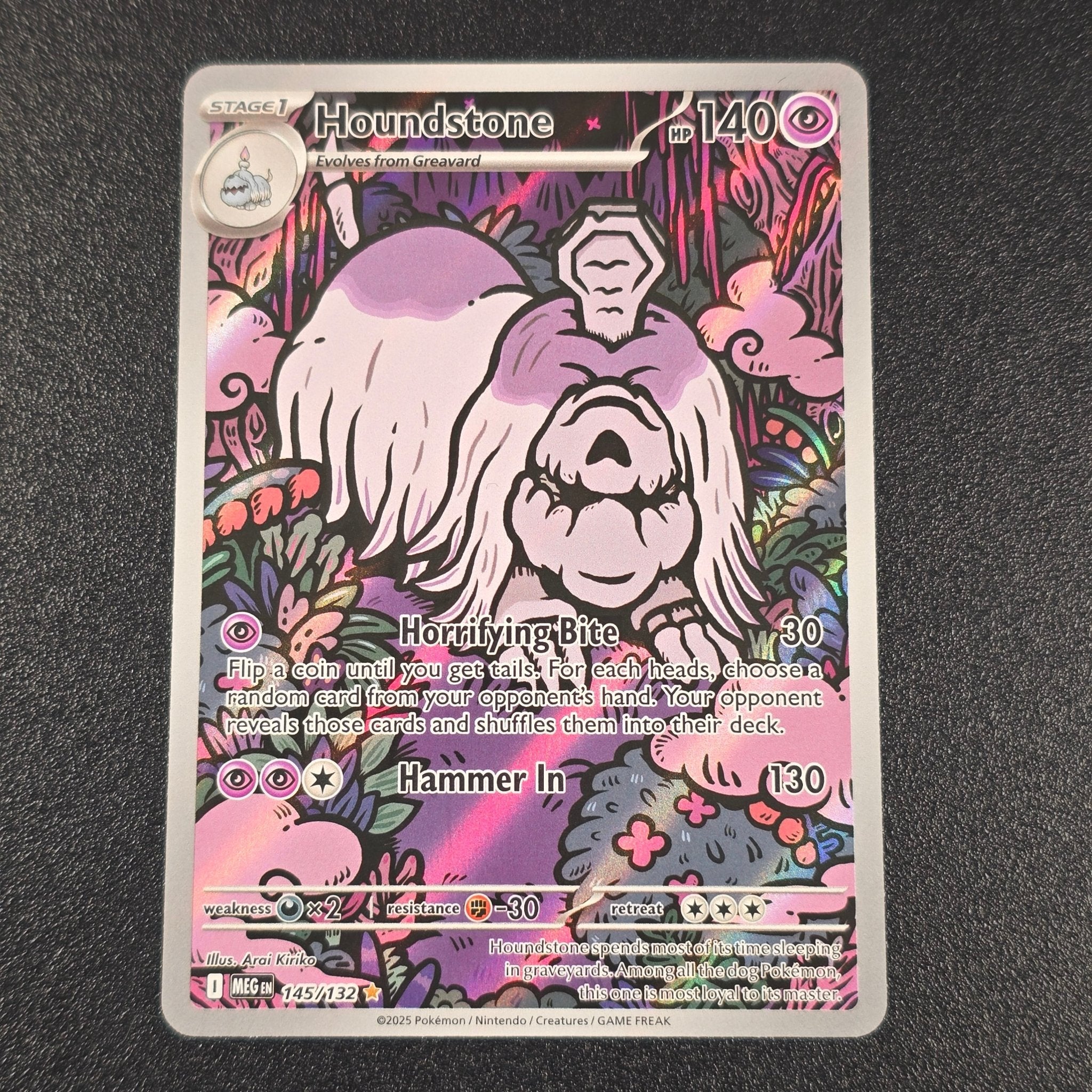 Pokmon TCG Mega Evolutions Houndstone - 145/132 - Near Mint Pokmon TCG Mega Evolutions Houndstone - 145/132 - Near Mint