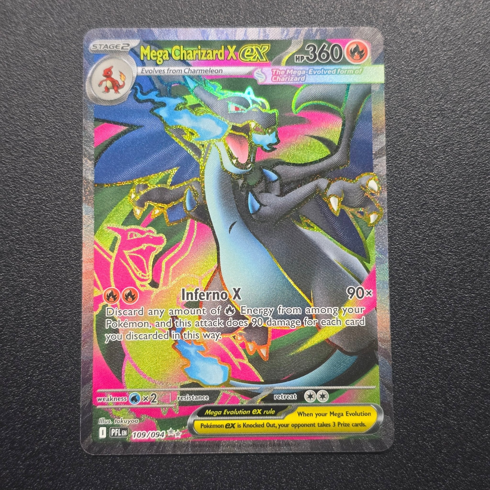 Pokémon TCG - Phantasmal Flames - Mega Charizard X EX - 109/094 - Near Mint