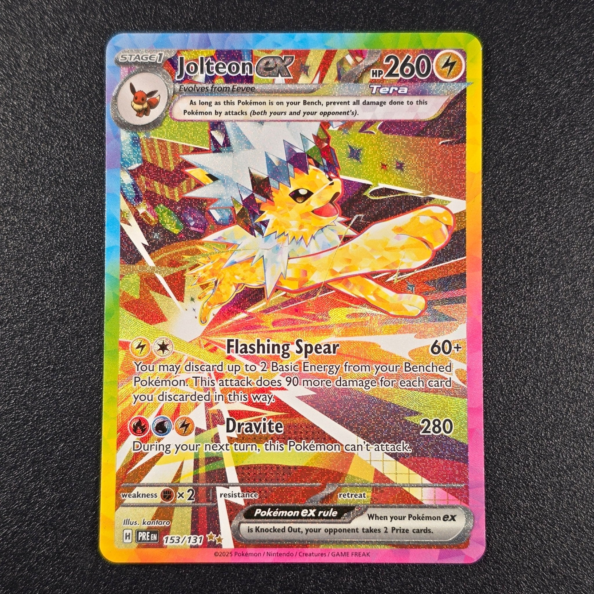 Pokémon Prismatic Evolutions Jolteon EX 153/131 Near Mint