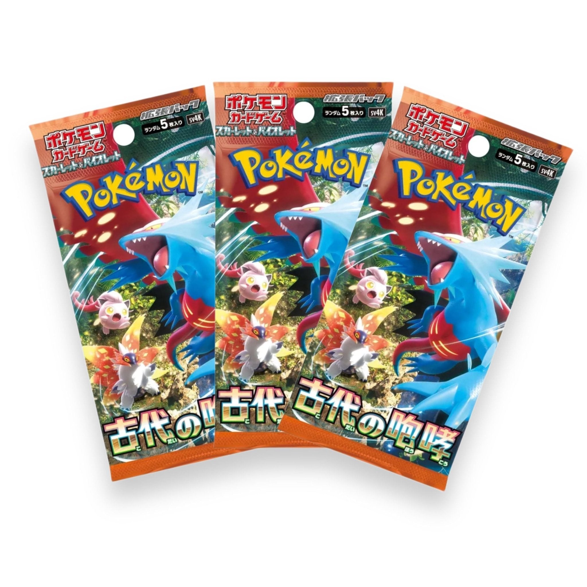 Pokémon TCG - Scarlet and Violet - Ancient Roar - x3 Japanese Booster Packs