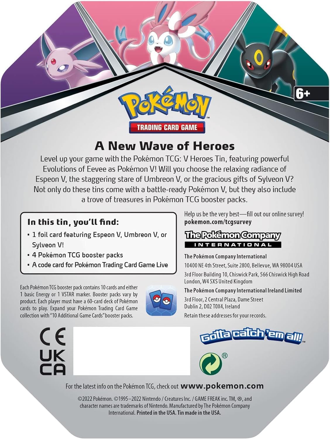 Pokémon TCG - Sword & Shield - Umbreon V - V Heroes Tin