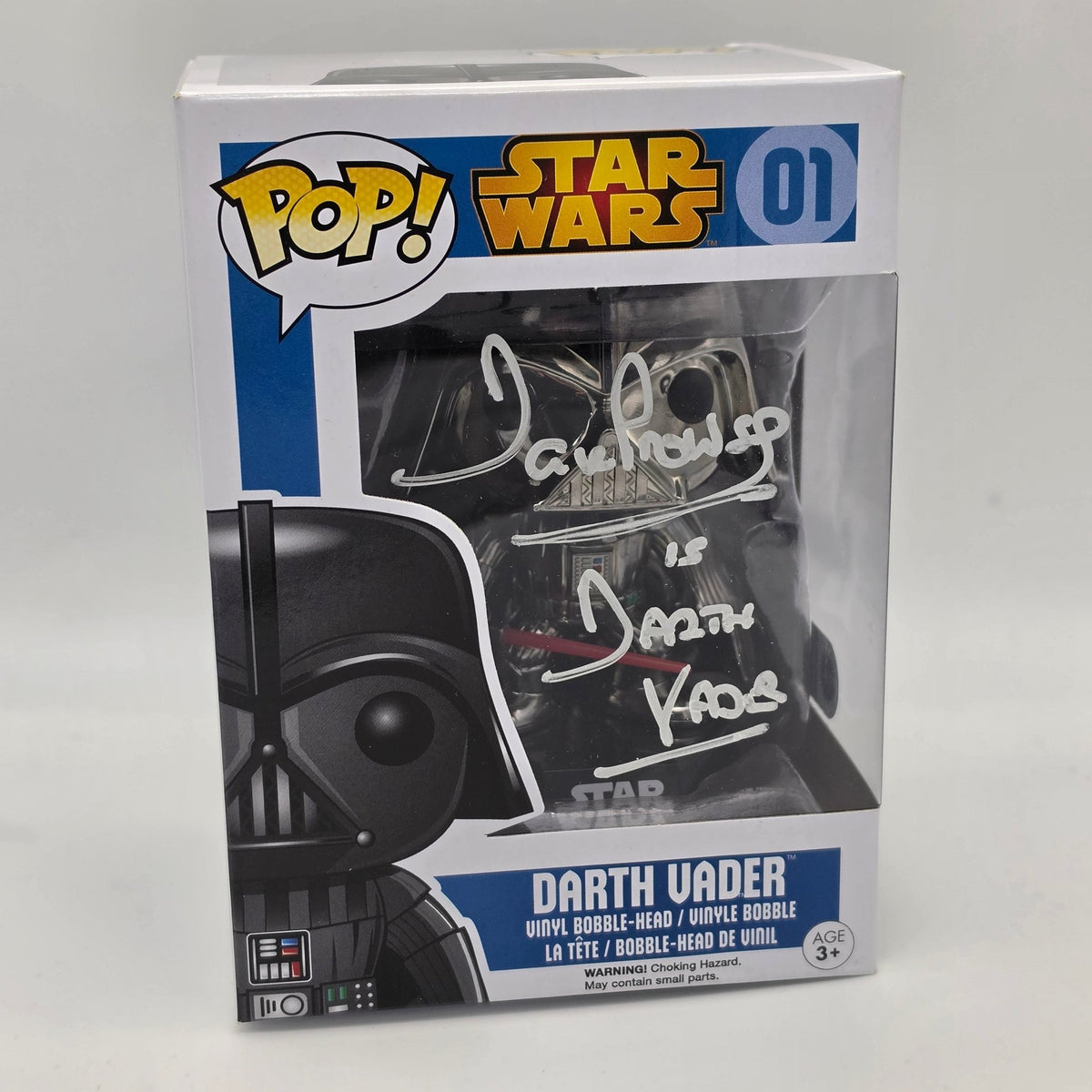 Sar Wars - Darth Vader - #01 - Signed David Prowse - SWAU Authentication - Funko Pop!