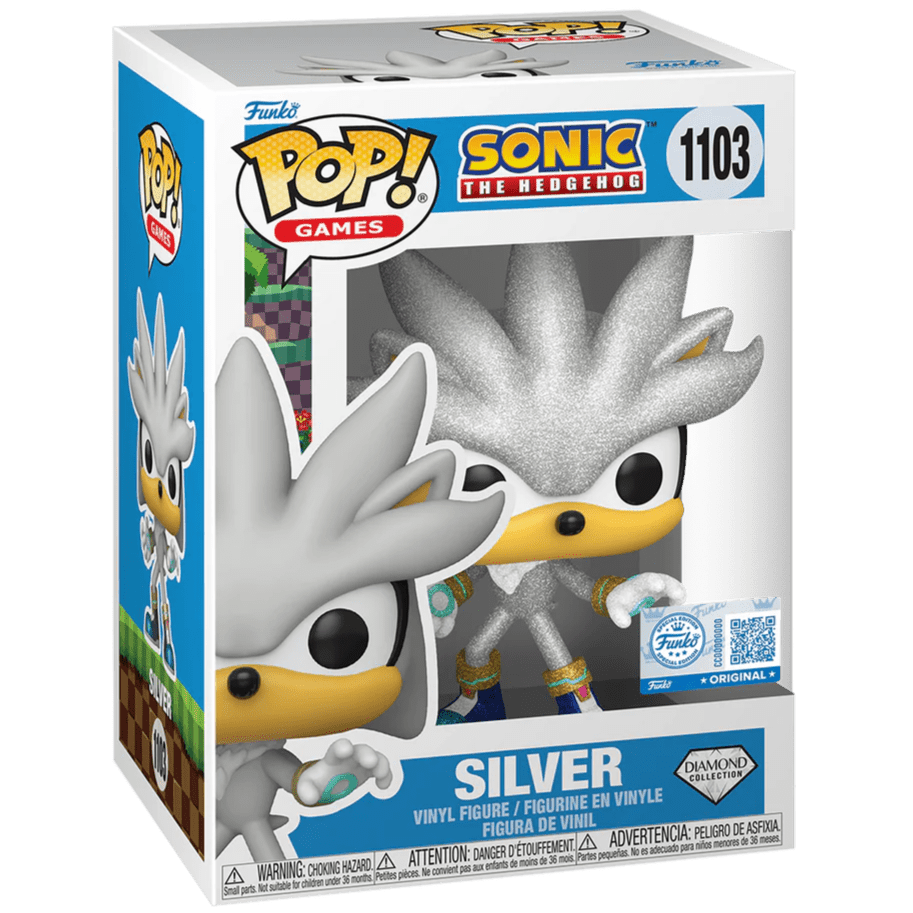 Sonic the Hedgehog - Silver - 1103 - Diamond Glitter Special Edition - Games - Funko Pop!