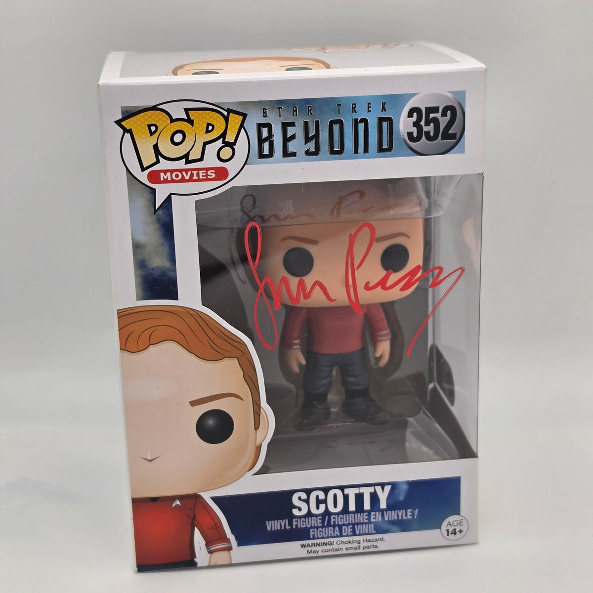 Star Trek - Scotty - #352 - Simon Pegg Signed - SWAU Authentication - Funko Pop!