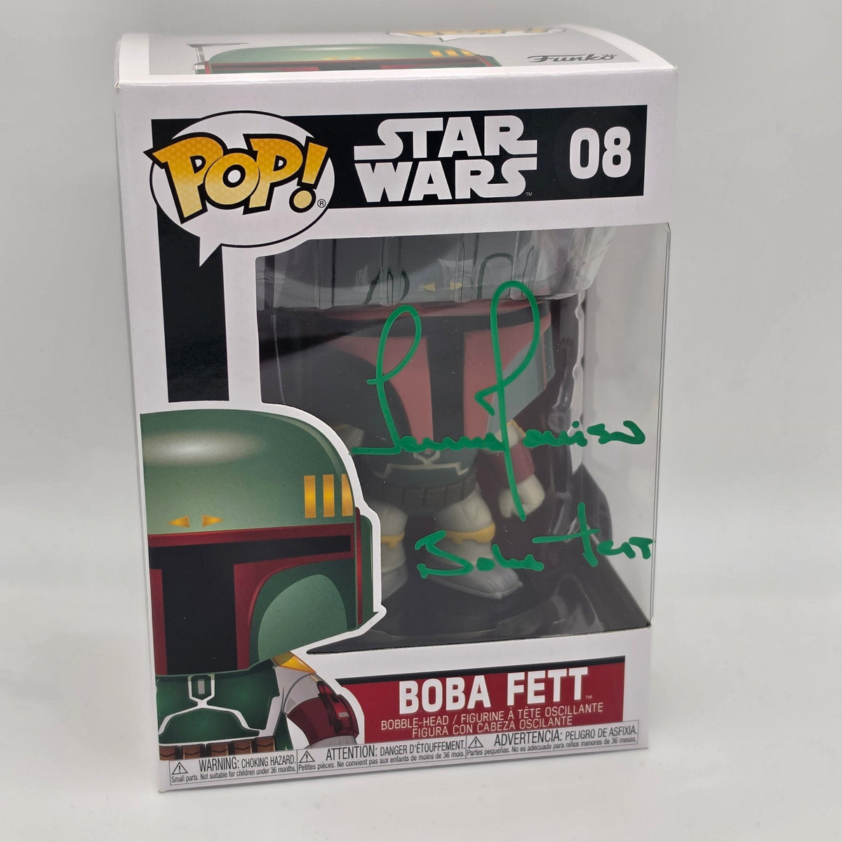 Star Wars - Boba Fett - #08 - Temuera Morrison Signed - SWAU Authentication - Funko Pop!