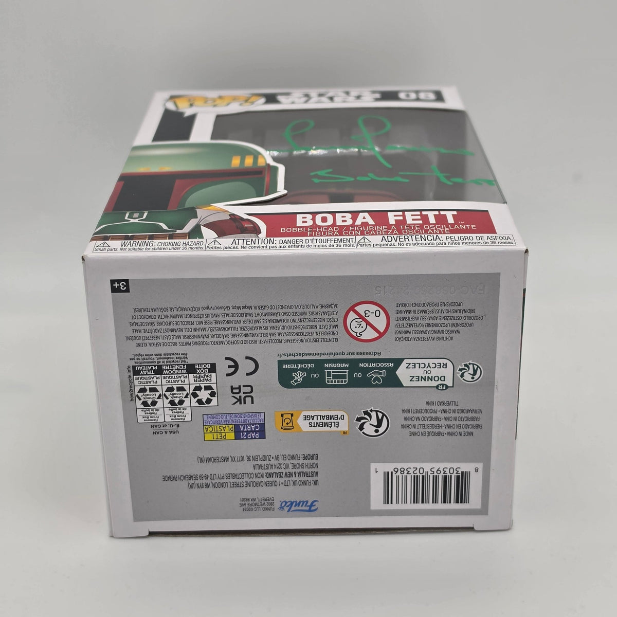 Star Wars - Boba Fett - #08 - Temuera Morrison Signed - SWAU Authentication - Funko Pop!