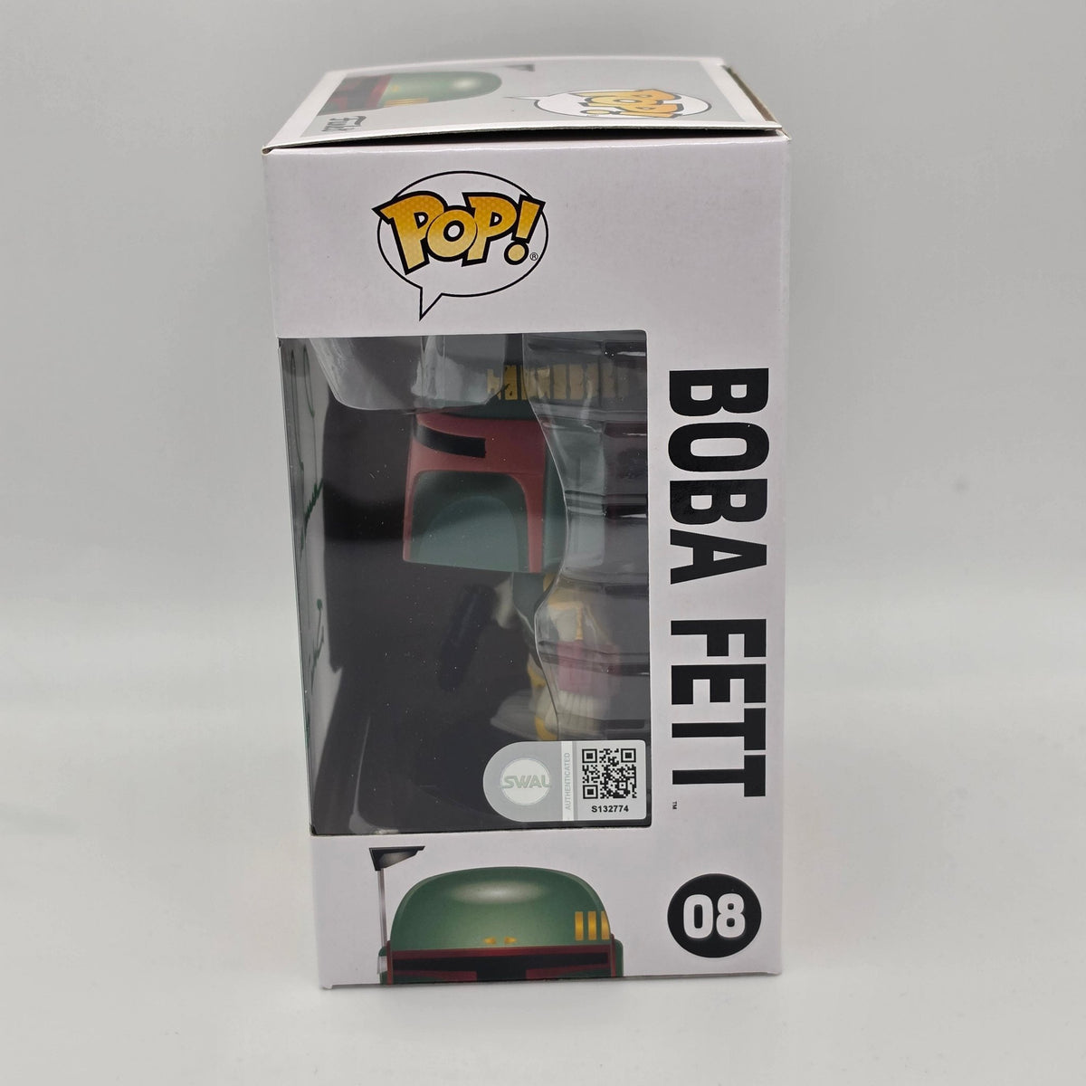 Star Wars - Boba Fett - #08 - Temuera Morrison Signed - SWAU Authentication - Funko Pop!