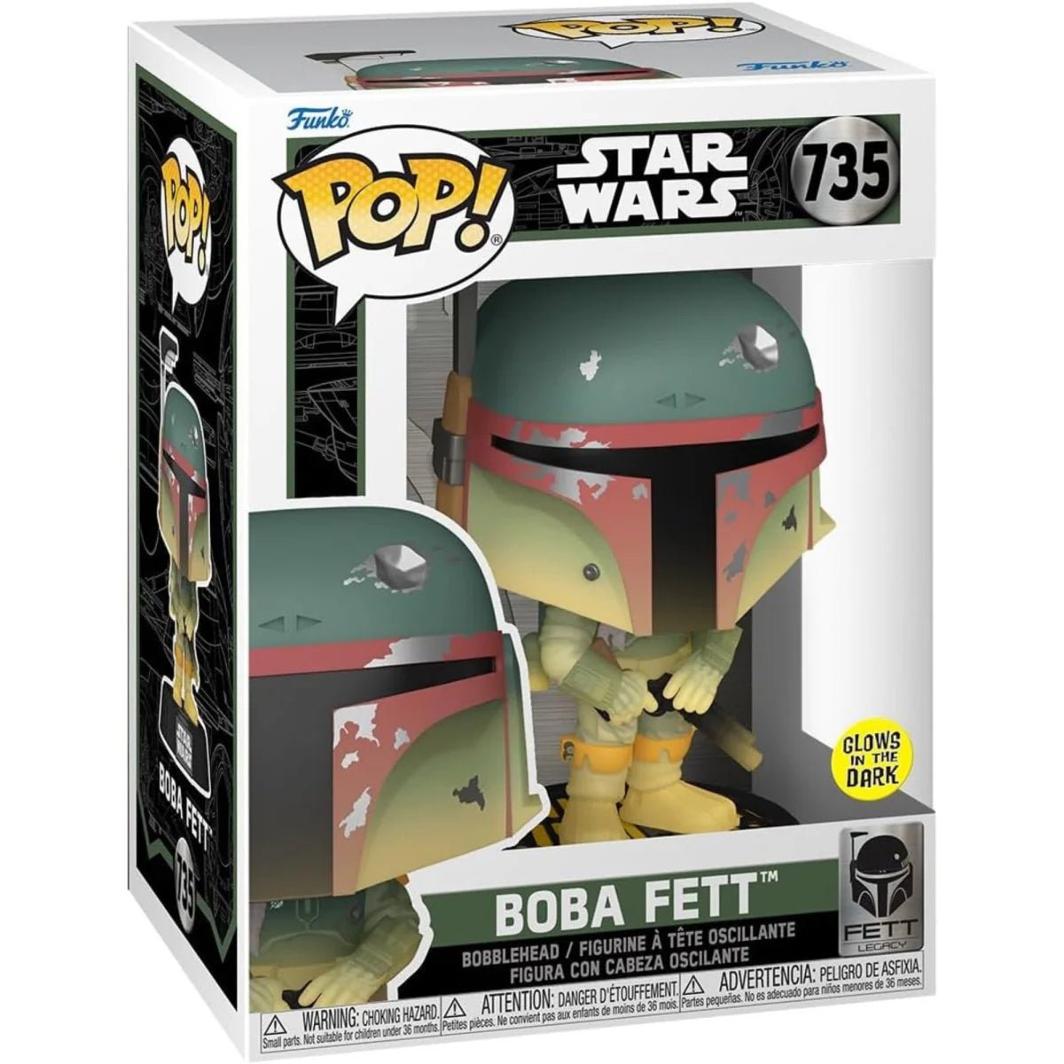 Star Wars - Boba Fett - 735 - Glow In The Dark - Funko Pop!