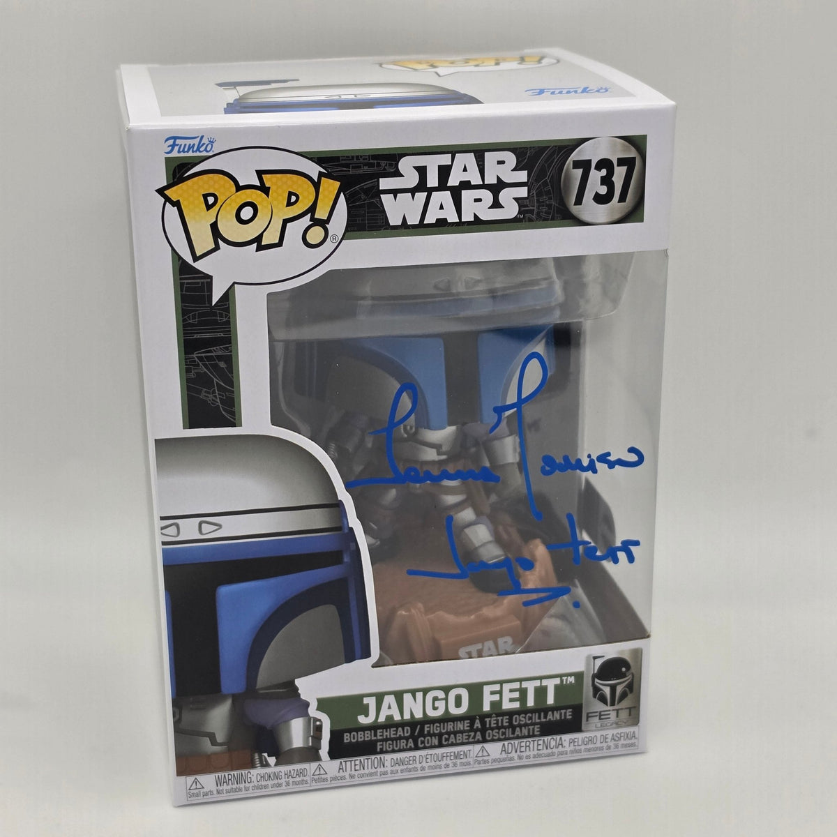 Star Wars - Jango Fett - #737 - Temuera Morrison Signed - SWAU Authentication - Funko Pop!