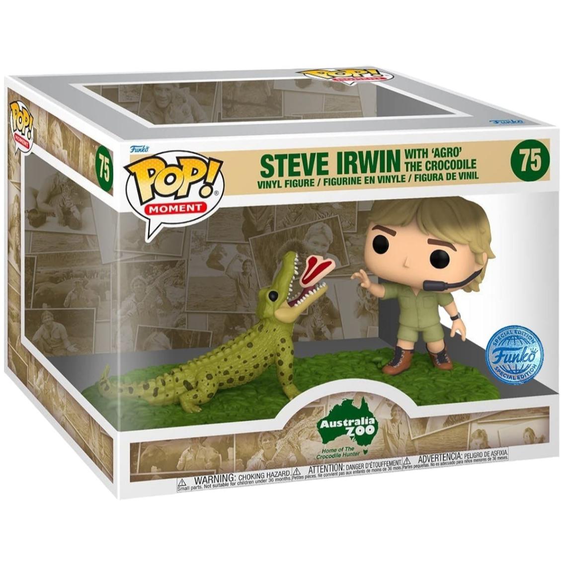 Steve Irwin With 'Agro' The Crocodile - #75 - Australia Zoo - Special Edition - Moment Funko Pop!