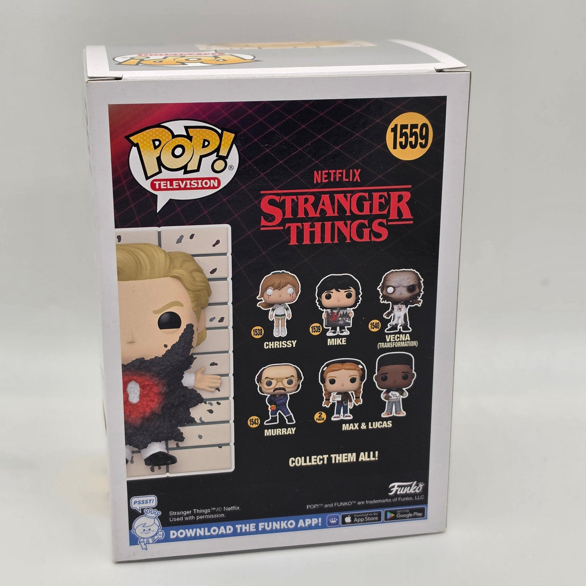 Stranger Things - 001 - #1559 - Exclusive - Jamie Campbell Bower Signed - SWAU Authentication - Funko Pop