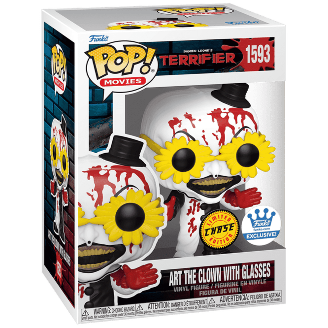Terrifier - Art the Clown with Glasses - 1593 - Bloody Chase - Funko Shop Exclusive - Movies - Funko Pop!
