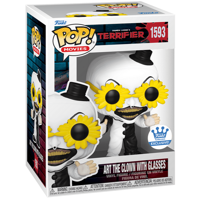 Terrifier - Art the Clown with Glasses - #1593 - Funko Shop Exclusive - Movies - Funko Pop!