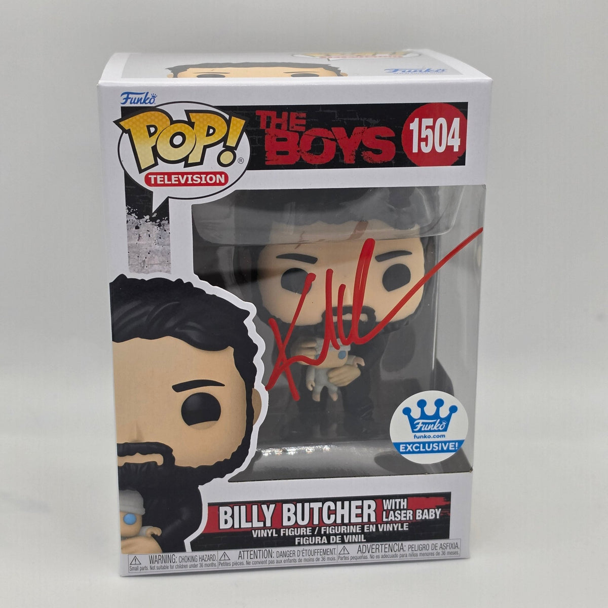 The Boys - Billy Butcher - #1504 - Karl Urban Signed - SWAU Authentication - Funko Pop!
