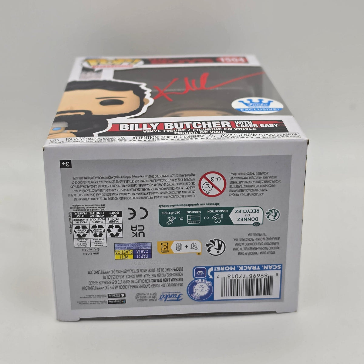 The Boys - Billy Butcher - #1504 - Karl Urban Signed - SWAU Authentication - Funko Pop!