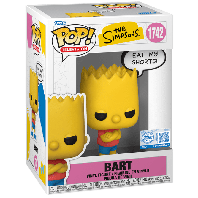 The Simpsons - Bart (Eat My Shorts) - 1742 - Special Edition - Animation - Sayings Funko Pop!