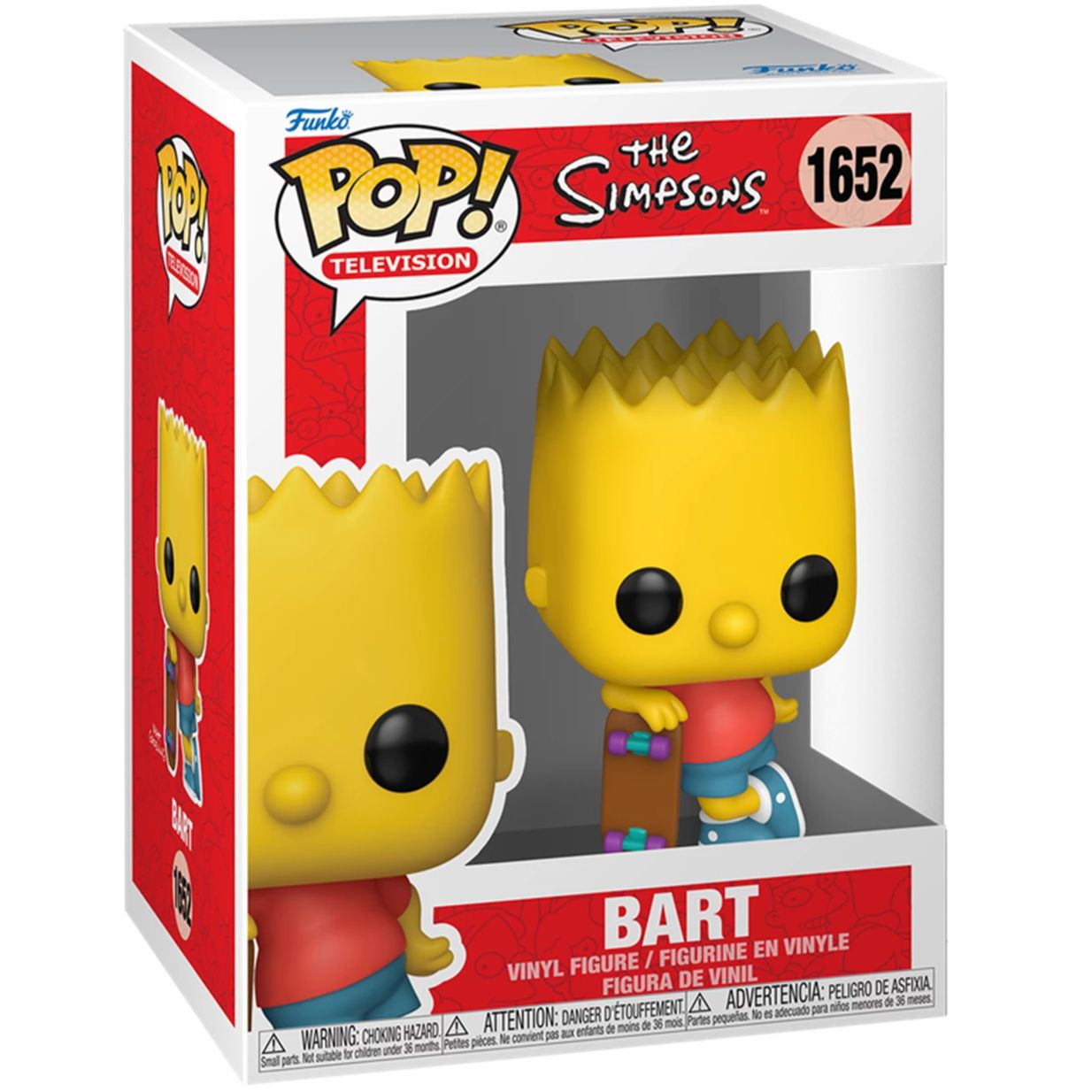 The Simpsons - Bart With Skateboard - #1652 - Animation - Funko Pop!