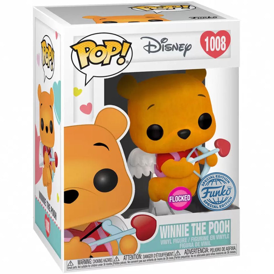 Winnie - the - Pooh - Pooh Saint Valentine - #1008 - Flocked Special Edition - Disney - Funko Pop!