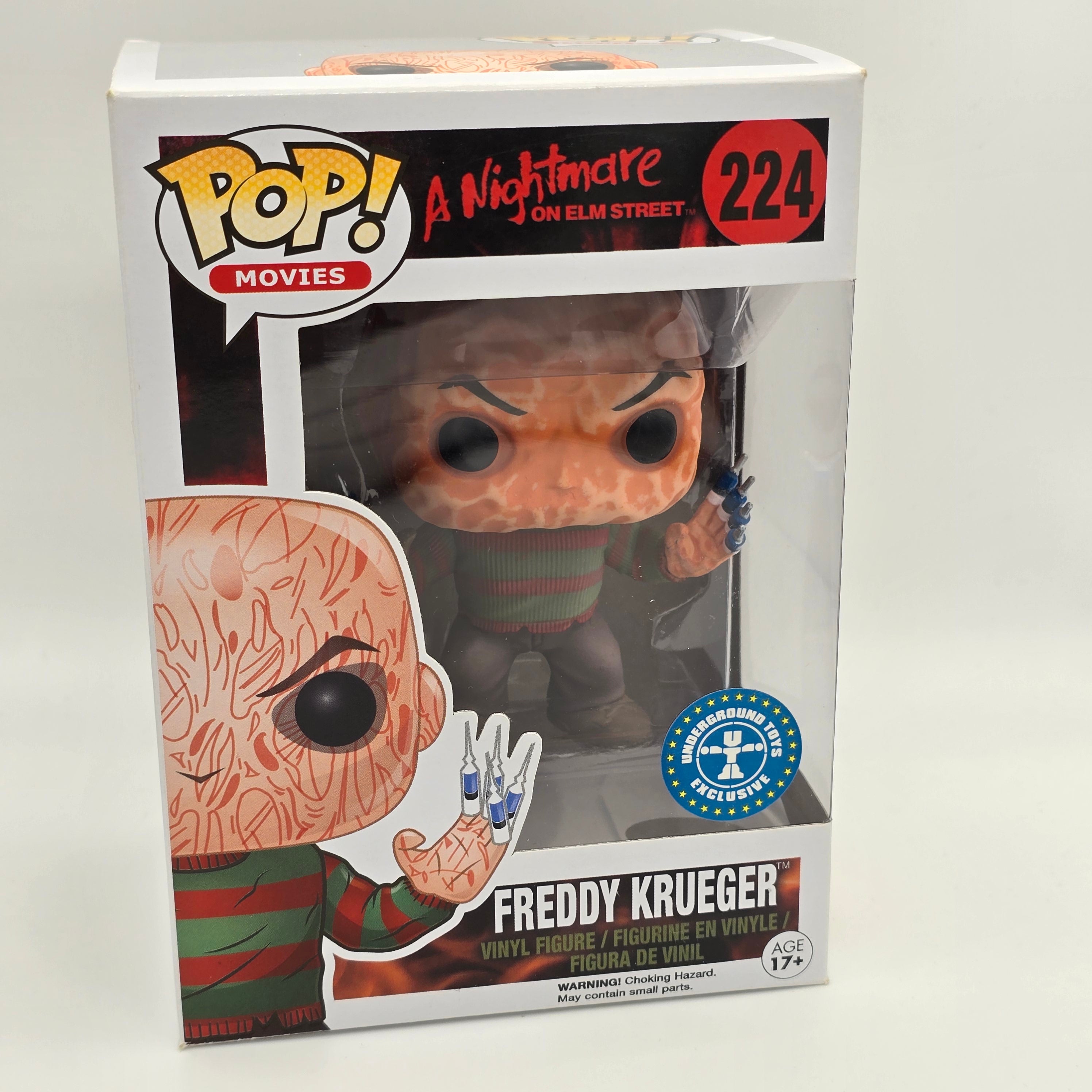 A Nightmare on Elm Street - Freddy Krueger (Needle Fingers) - #224 - Underground Toys Exclusive - Movies - Vaulted - Funko Pop!