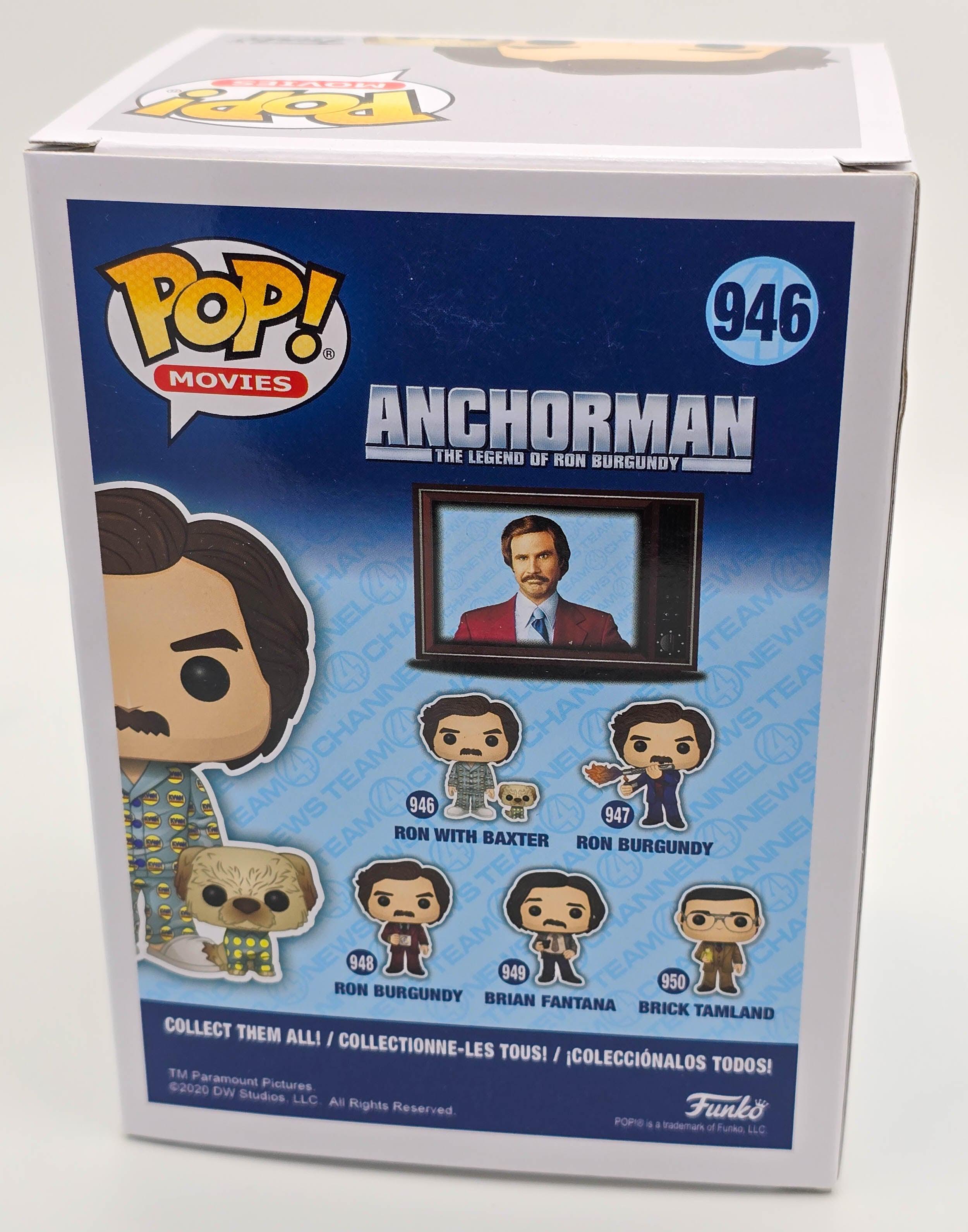 Anchorman - Ron Burgundy With Baxter - #946- 2020 Convention Exclusive - Movies - Funko Pop!