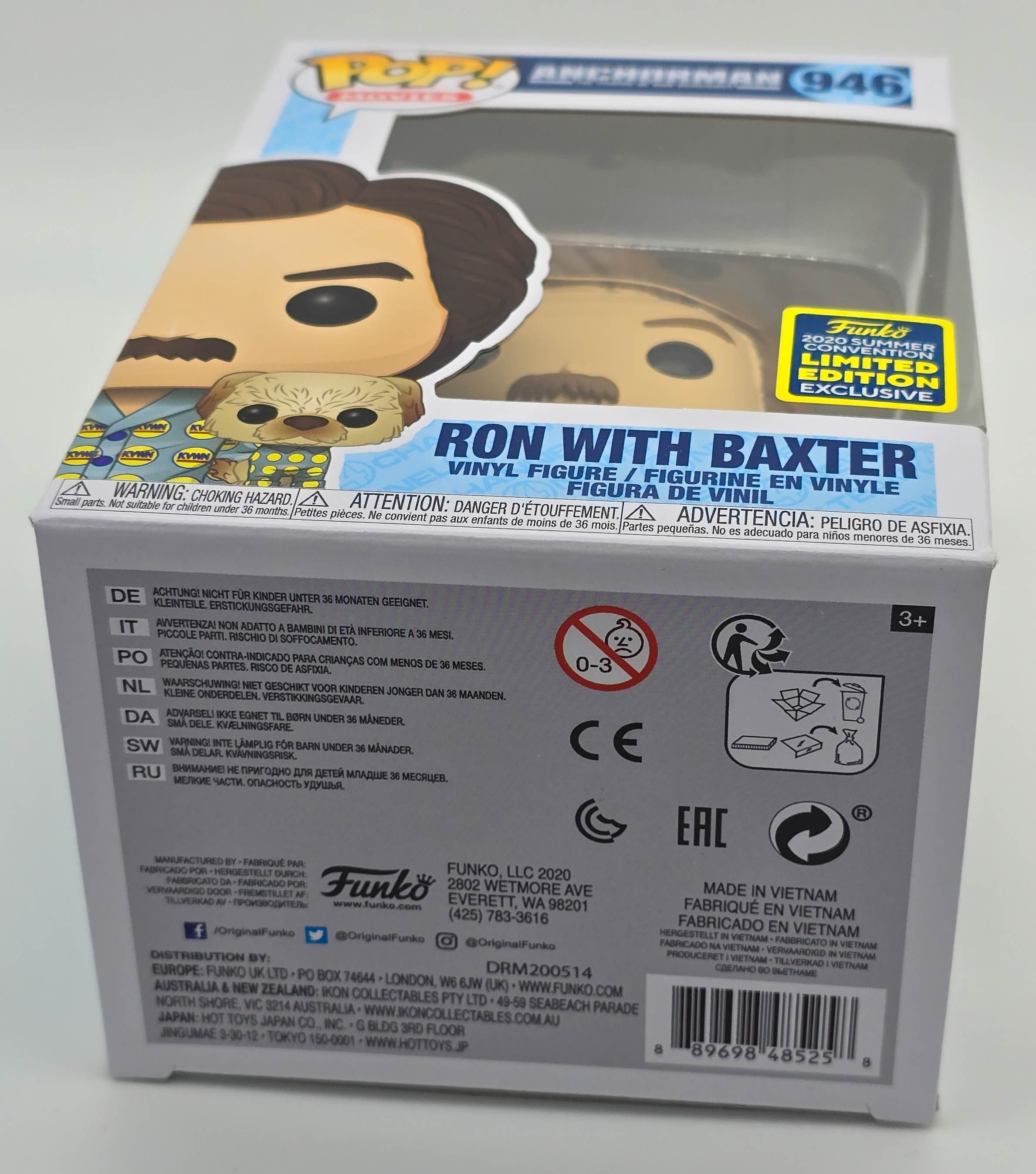 Anchorman - Ron Burgundy With Baxter - #946- 2020 Convention Exclusive - Movies - Funko Pop!