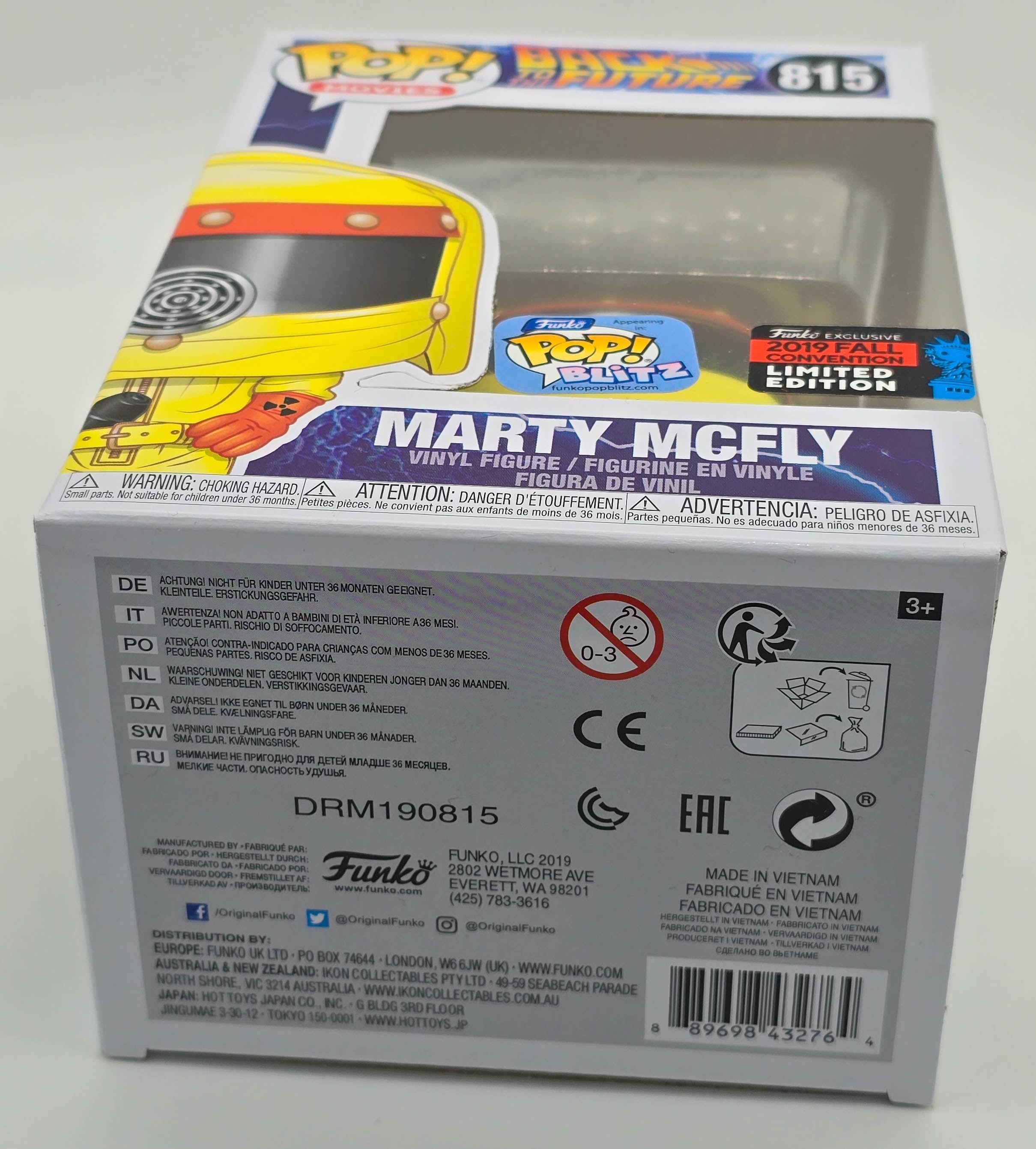 Back To The Future - Marty In Hazmat - #815 - 2019 Convention Exclusive - Movies - Funko Pop!