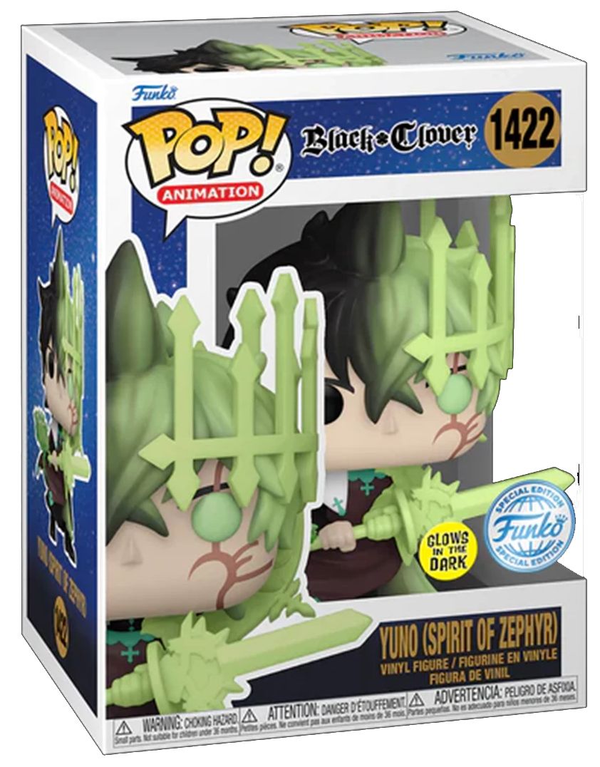 Black Clover - Yuno Spirit Of Zephyr - #1422 - GITD Special Edition - Anime - Funko Pop!