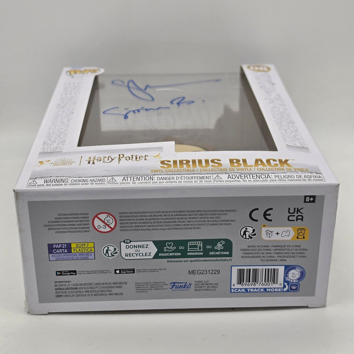 Harry Potter - Sirius Black - #08 - Gary Oldman Signed - SWAU Authenticated - Funko Pop!