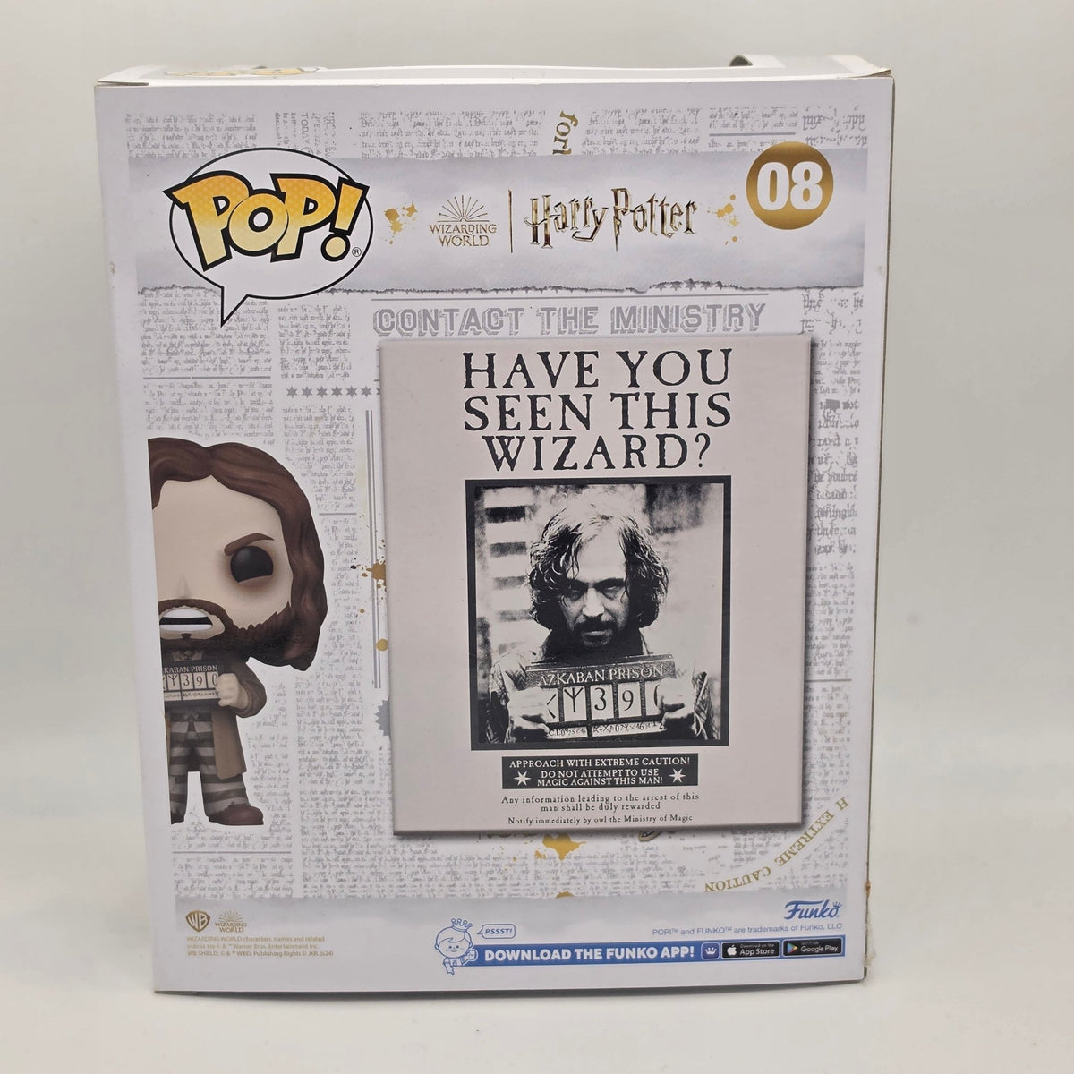 Harry Potter - Sirius Black - #08 - Gary Oldman Signed - SWAU Authenticated - Funko Pop!