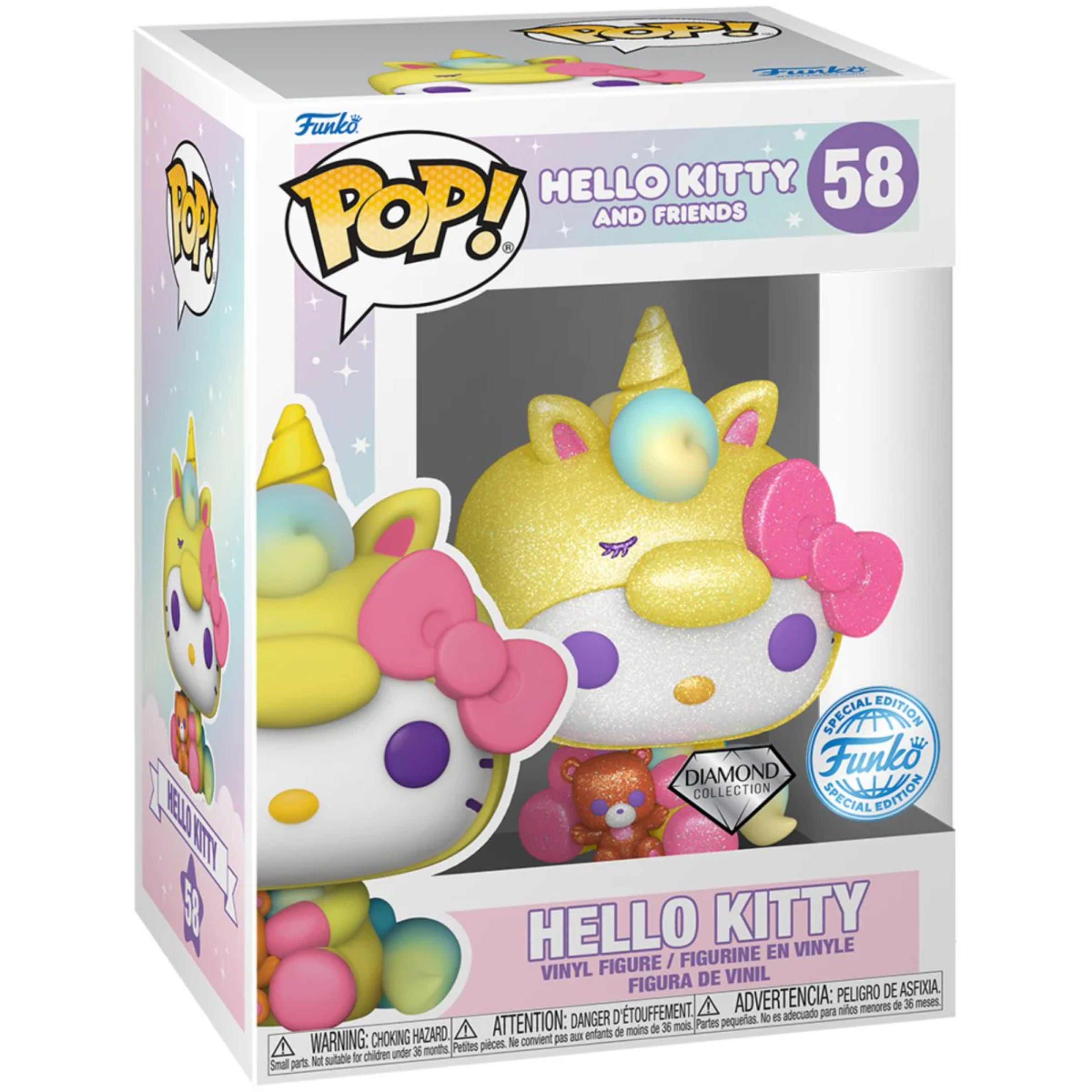 Hello Kitty - #58 - Unicorn - Diamond Special Edition - Anime - Funko Pop!