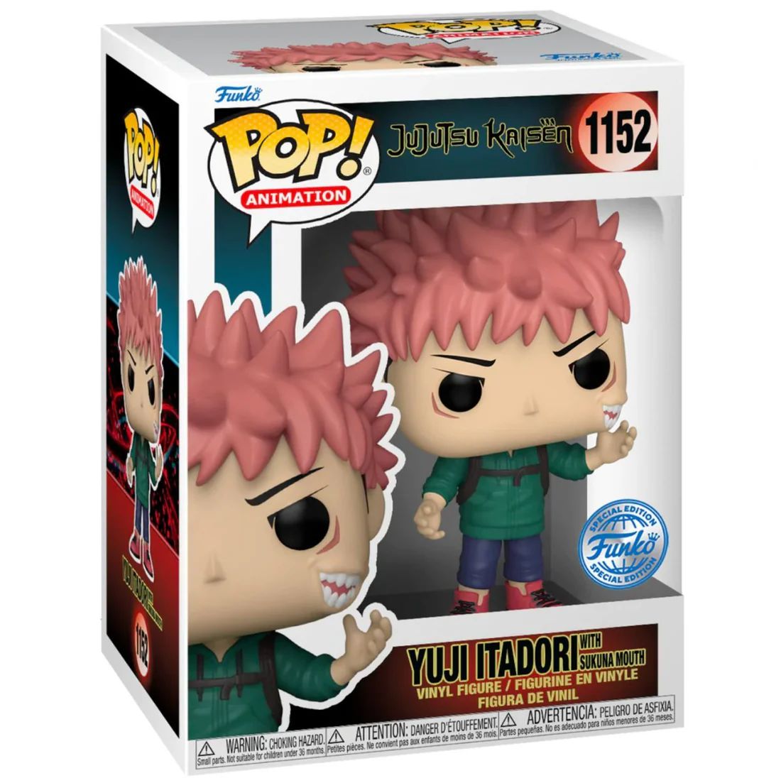 Jujutsu Kaisen - Yuji Itadori with Sukuna Mouth - #1152 - Special Edition - Anime - Funko Pop!