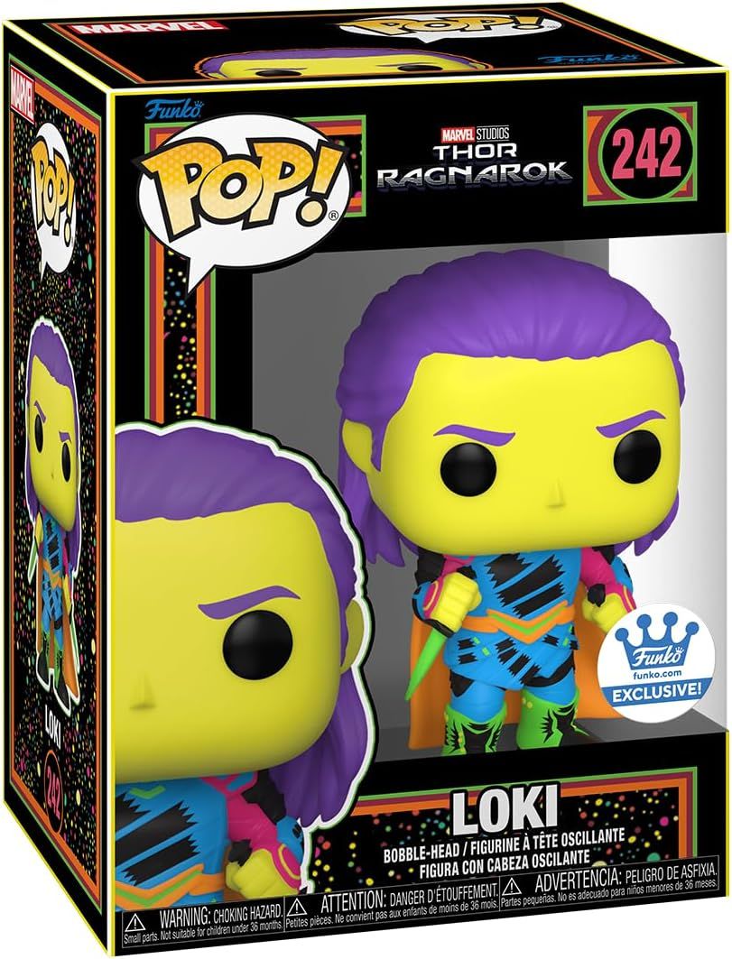 Loki - #242 - Blacklight Funko Shop Exclusive - Marvel - Funko Pop!